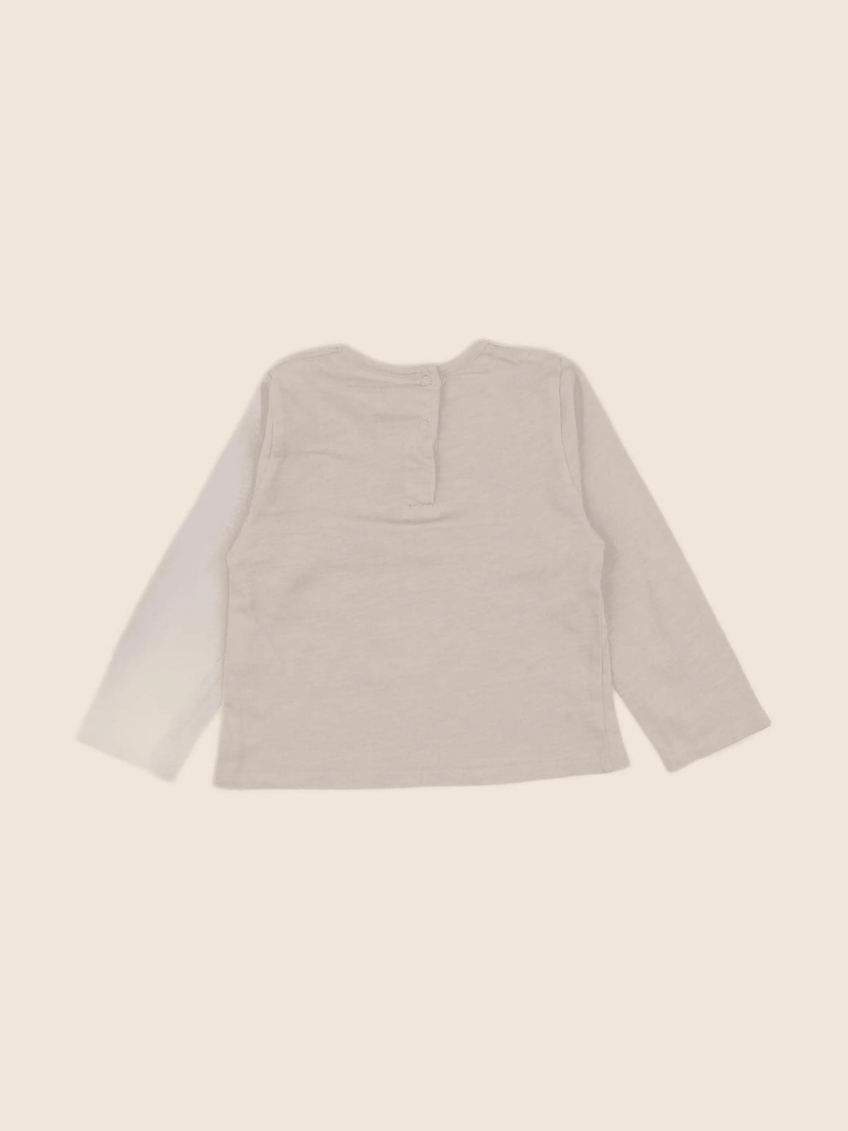Vertbaudet - tee-shirt beige - 12 mois