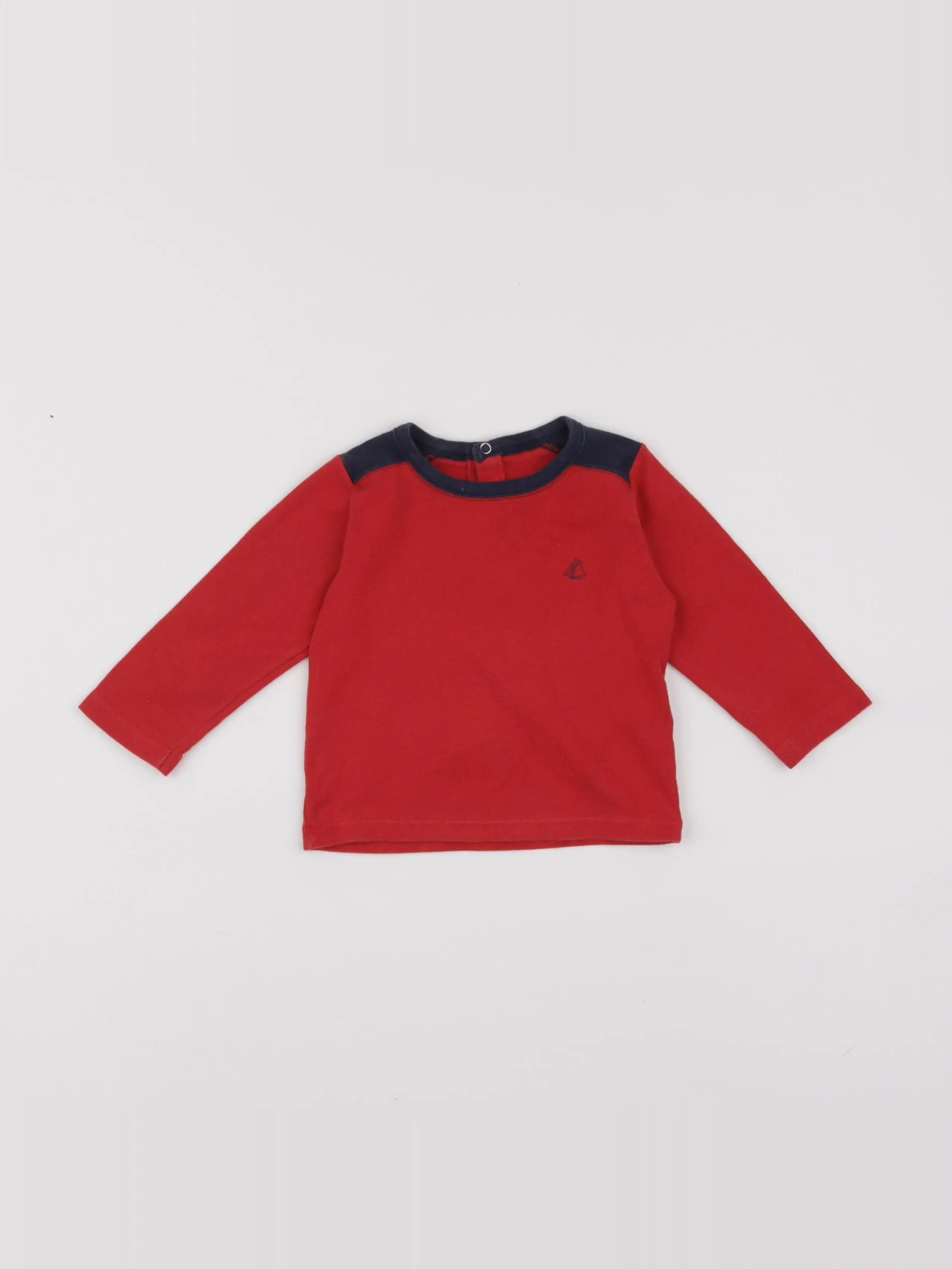 Petit Bateau - tee-shirt rouge - 12 mois