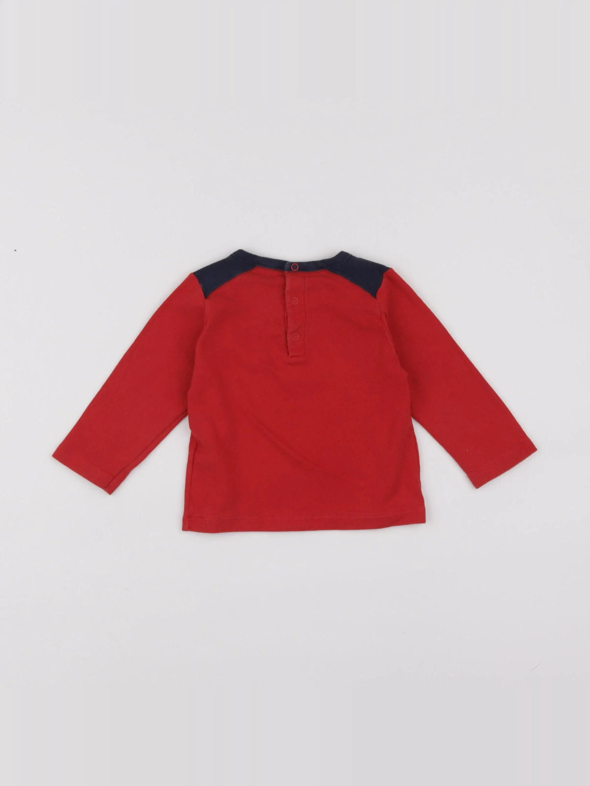 Petit Bateau - tee-shirt rouge - 12 mois
