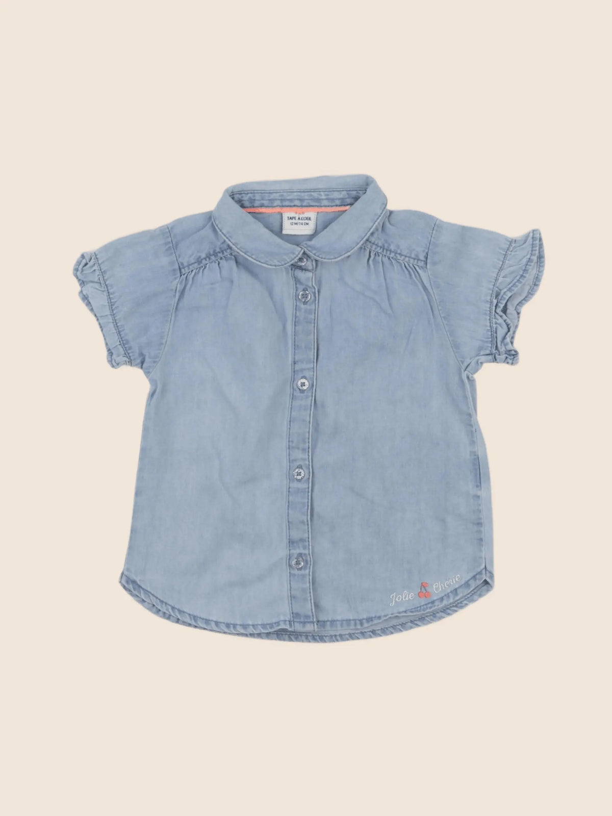 Tape à l'oeil - blouse bleu - 12 mois