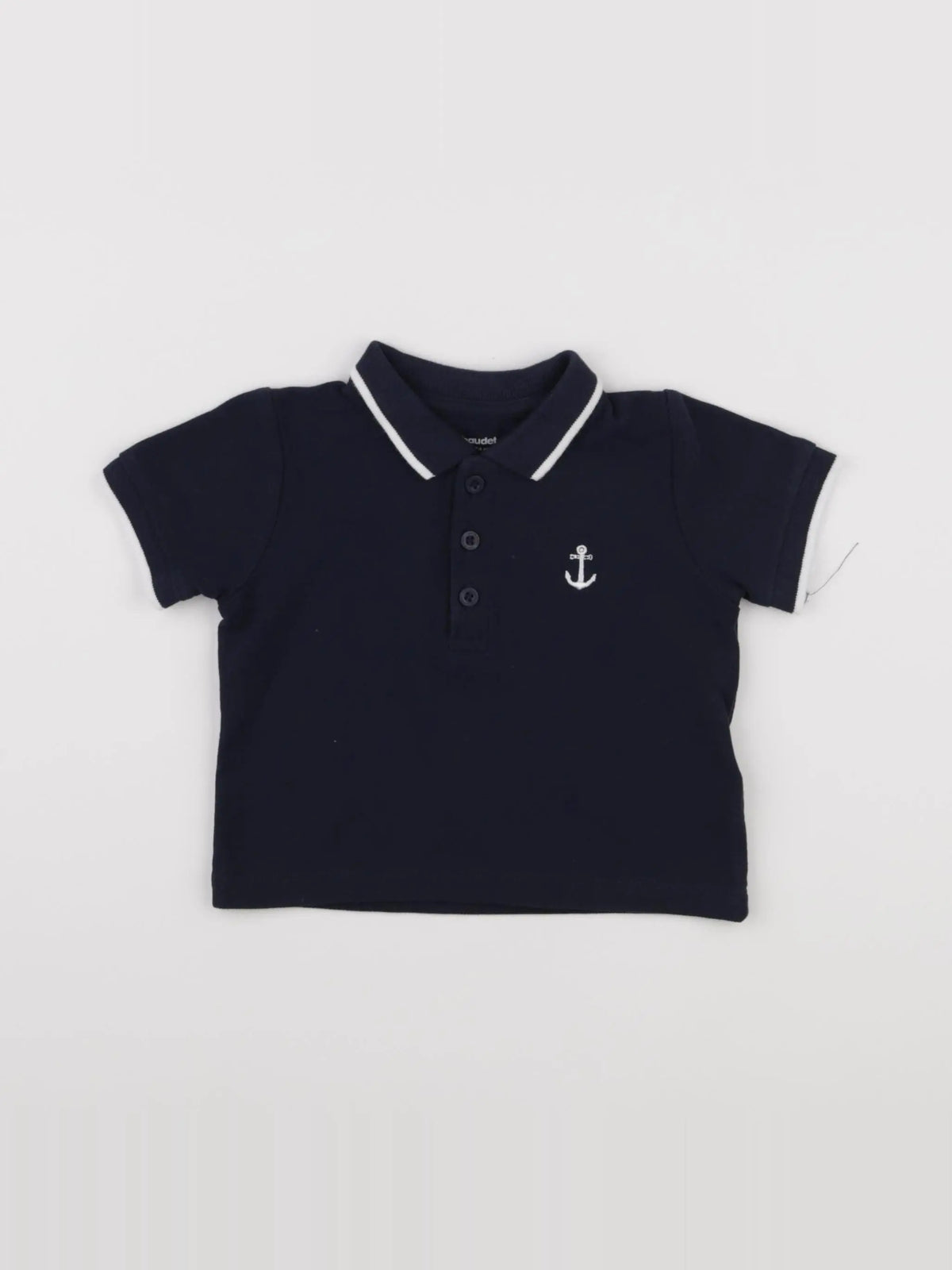 Vertbaudet - polo bleu - 12 mois