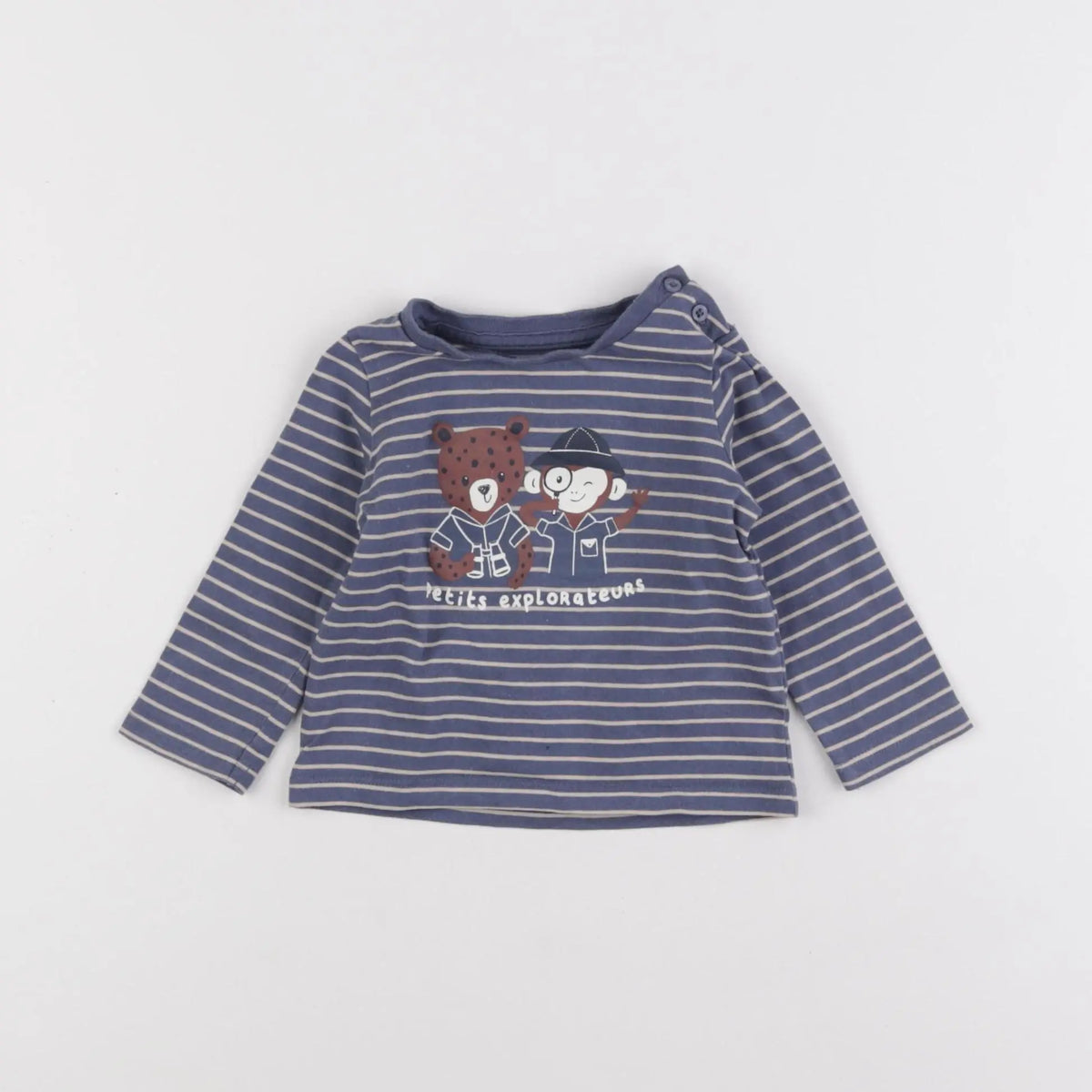 Vertbaudet - tee-shirt bleu - 6 mois