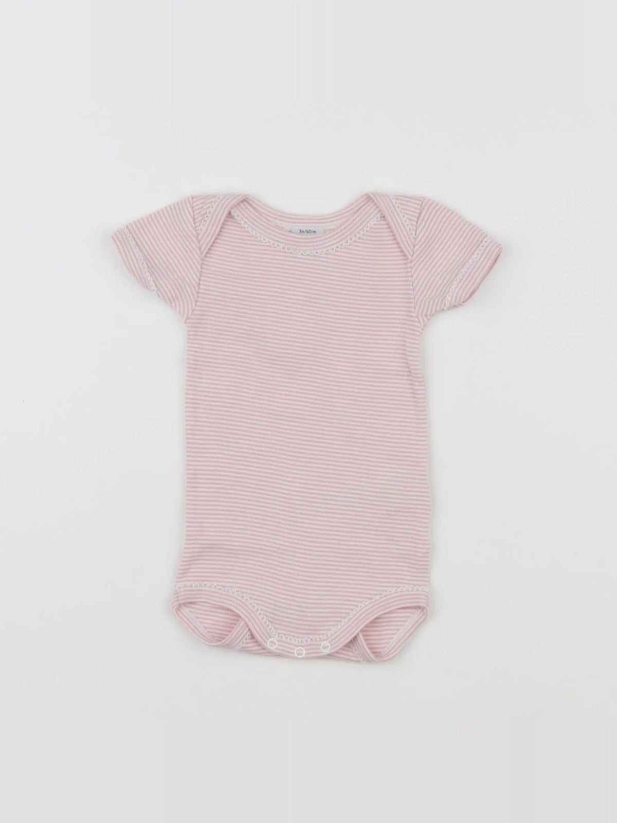 Petit Bateau - body rose - 3 mois