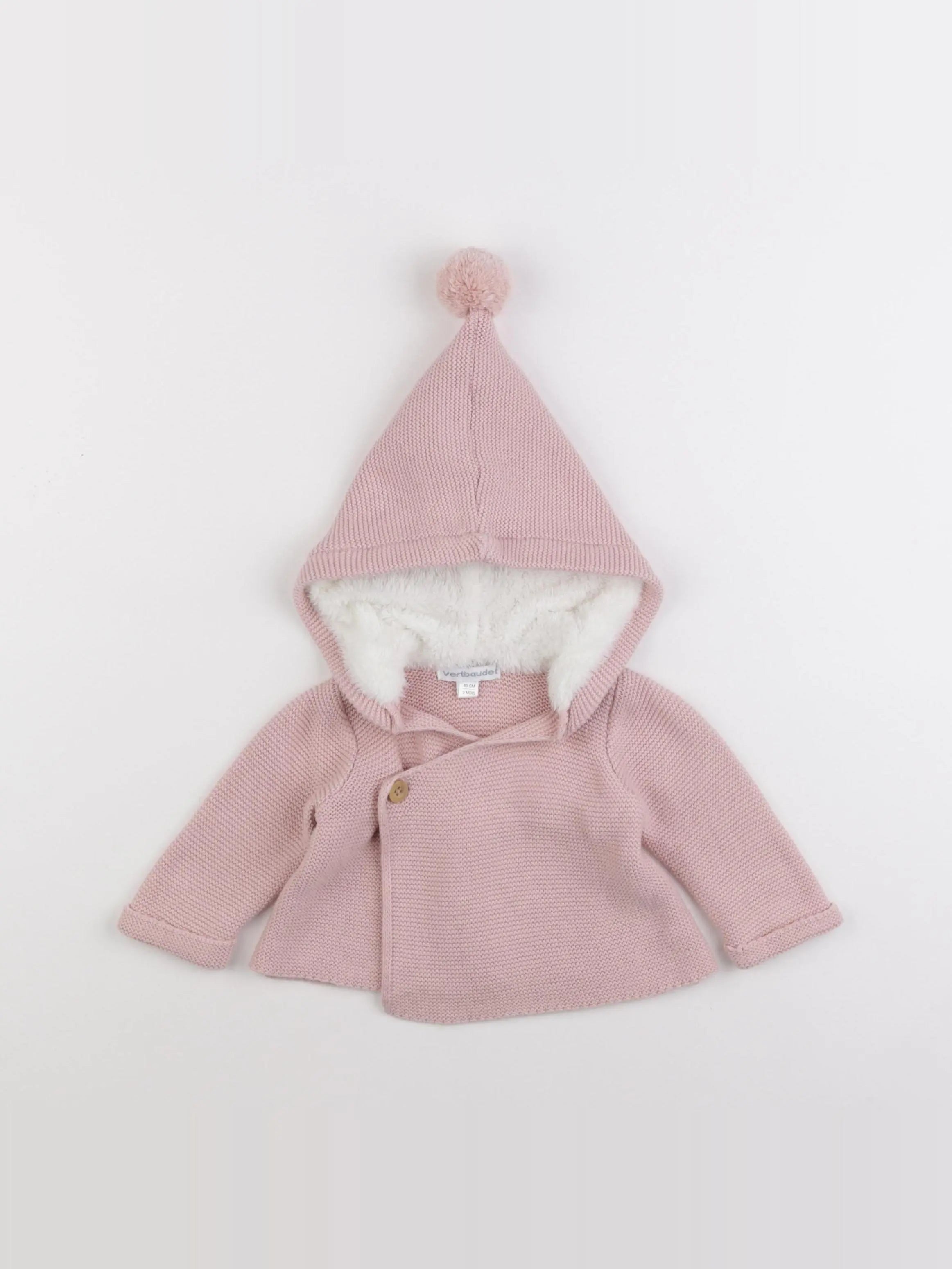 Vertbaudet - veste rose - 3 mois