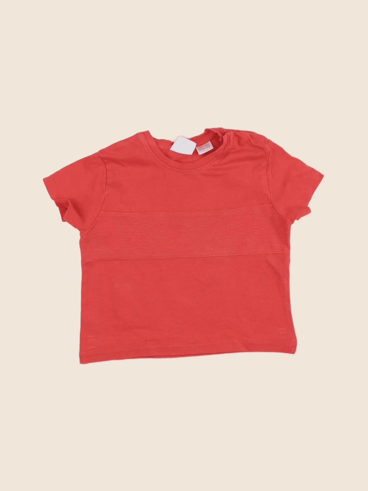 Zara - tee-shirt rouge - 6/9 mois
