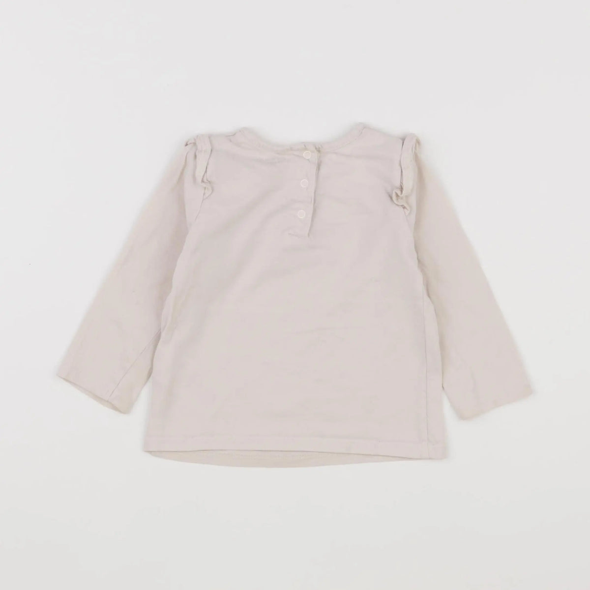 Vertbaudet - tee-shirt beige - 12 mois
