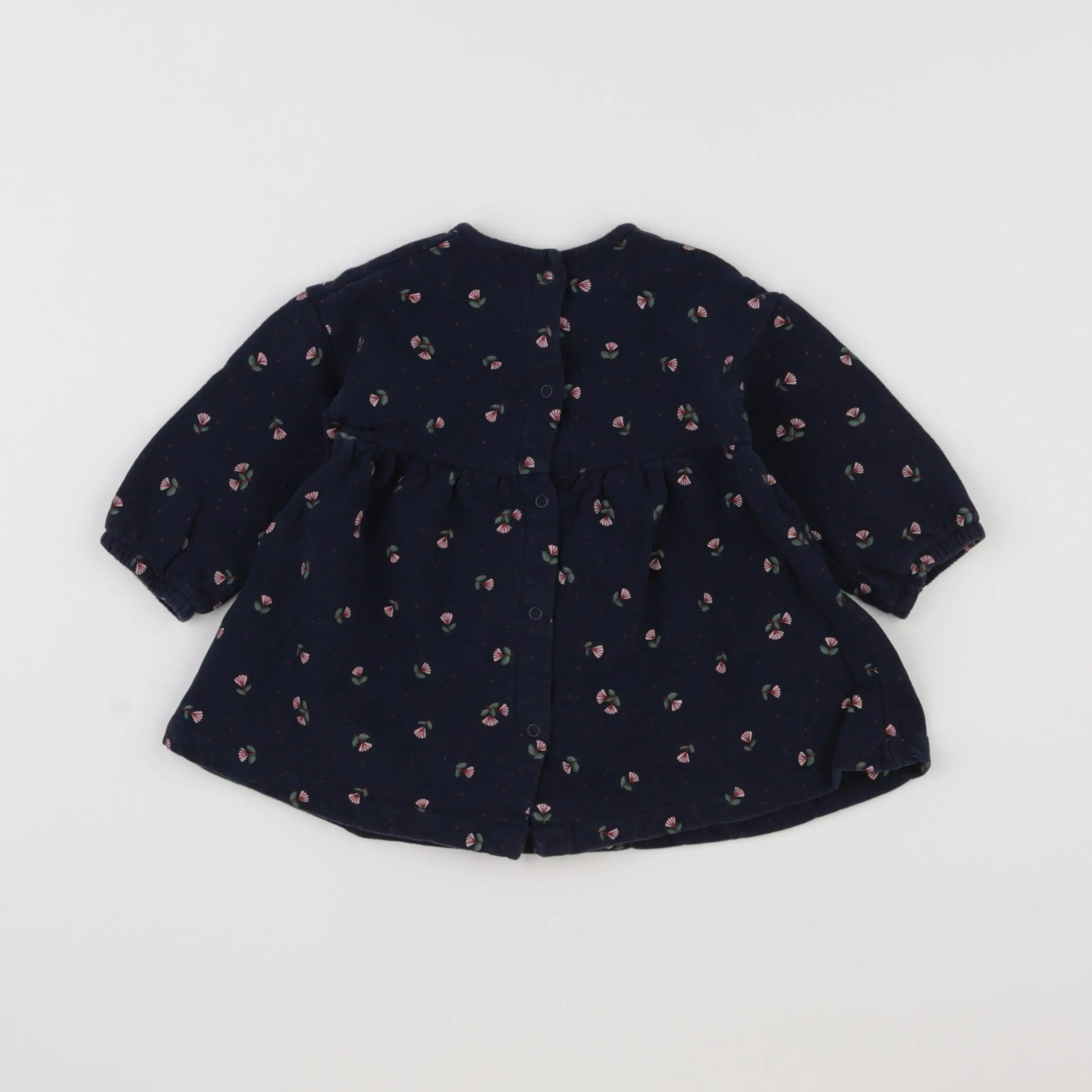 Vertbaudet - robe bleu - 12 mois