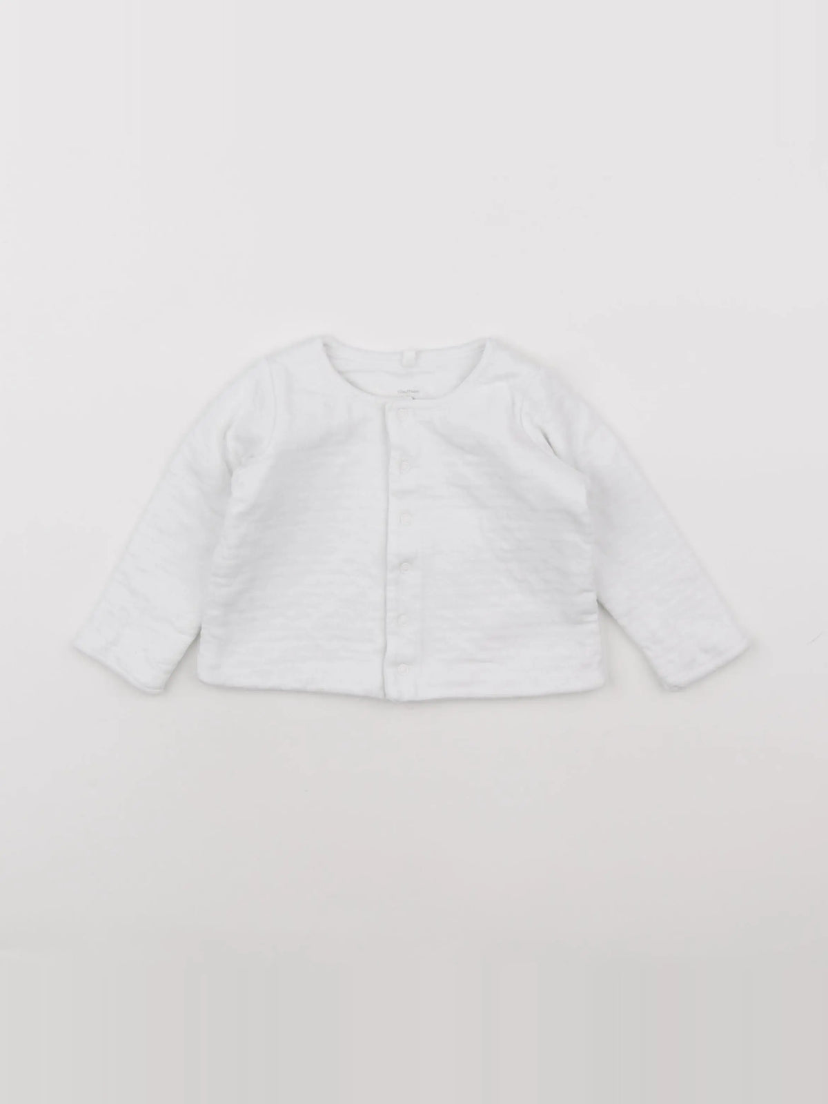 Petit Bateau - gilet blanc - 12 mois