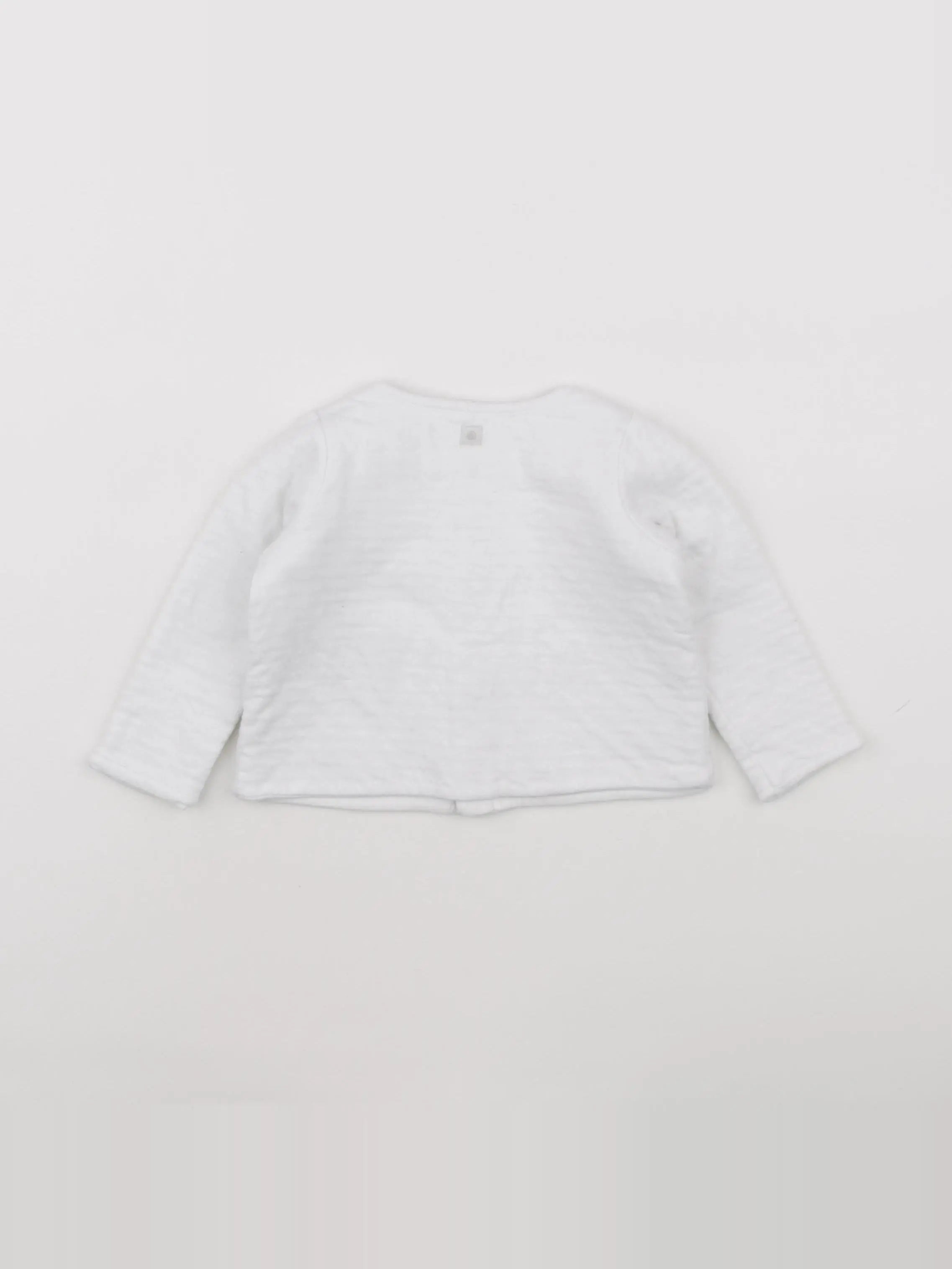 Petit Bateau - gilet blanc - 12 mois