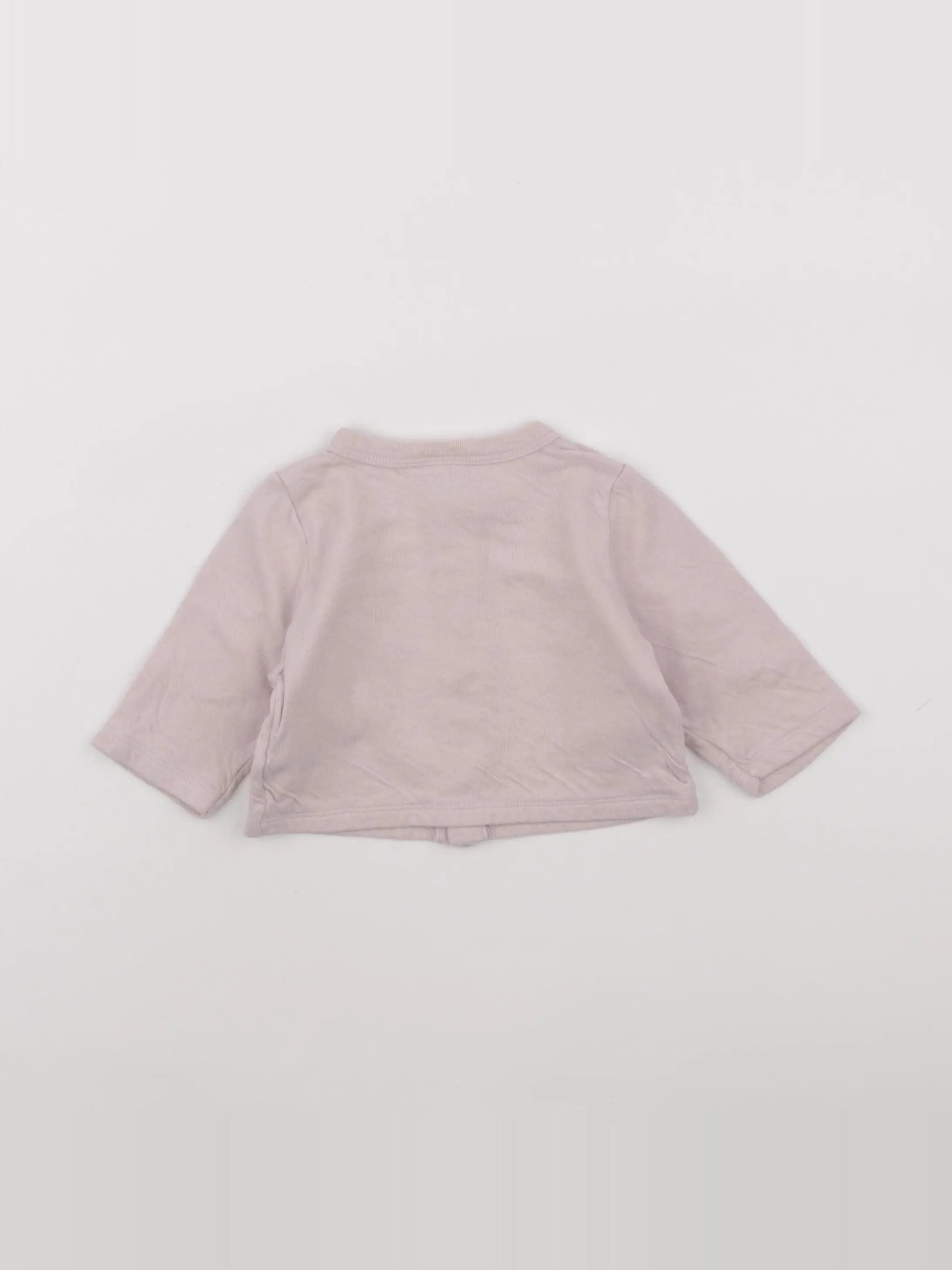 Petit Bateau - gilet rose - 6 mois