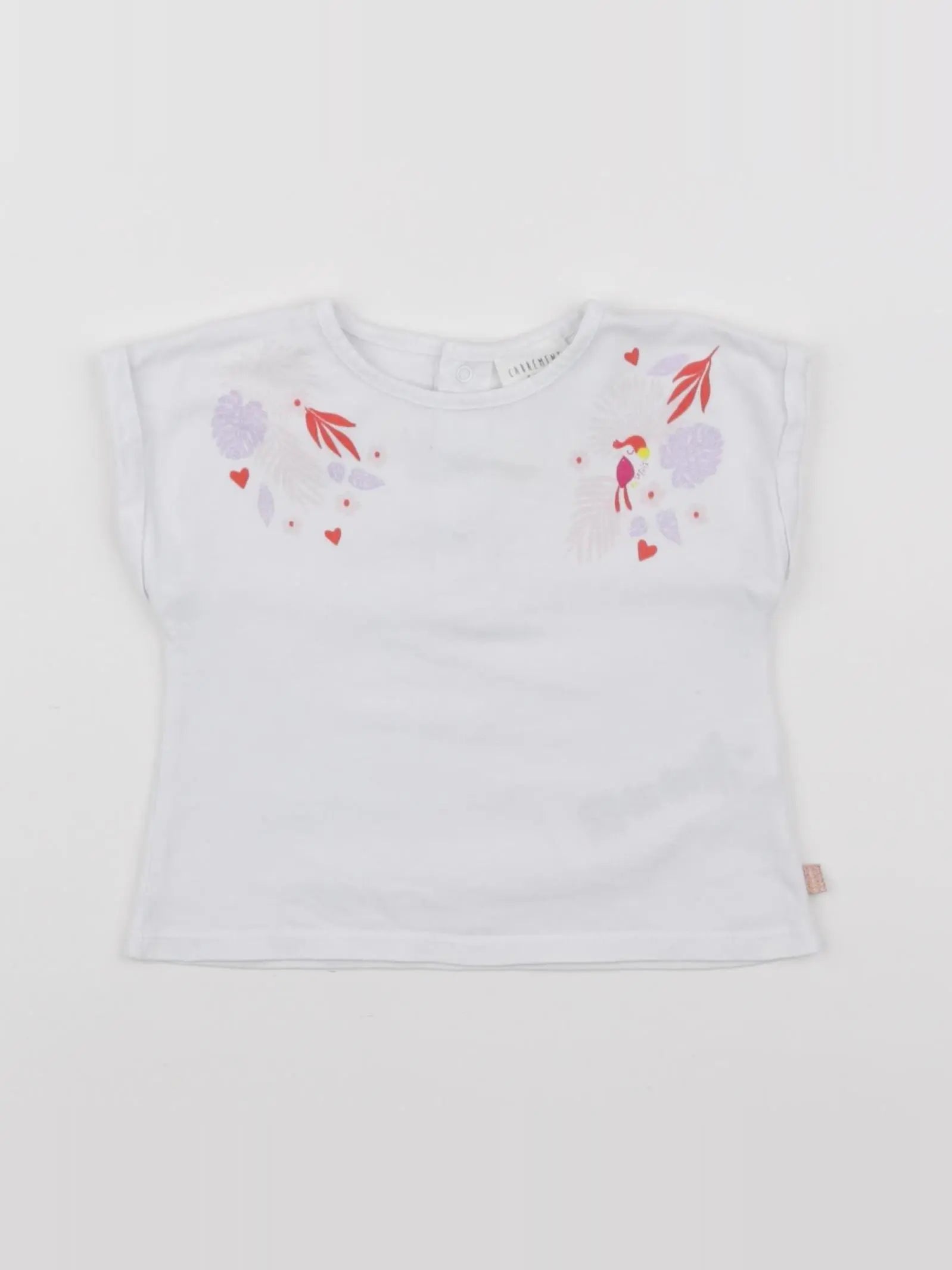 Carrément Beau - tee-shirt blanc - 6 mois