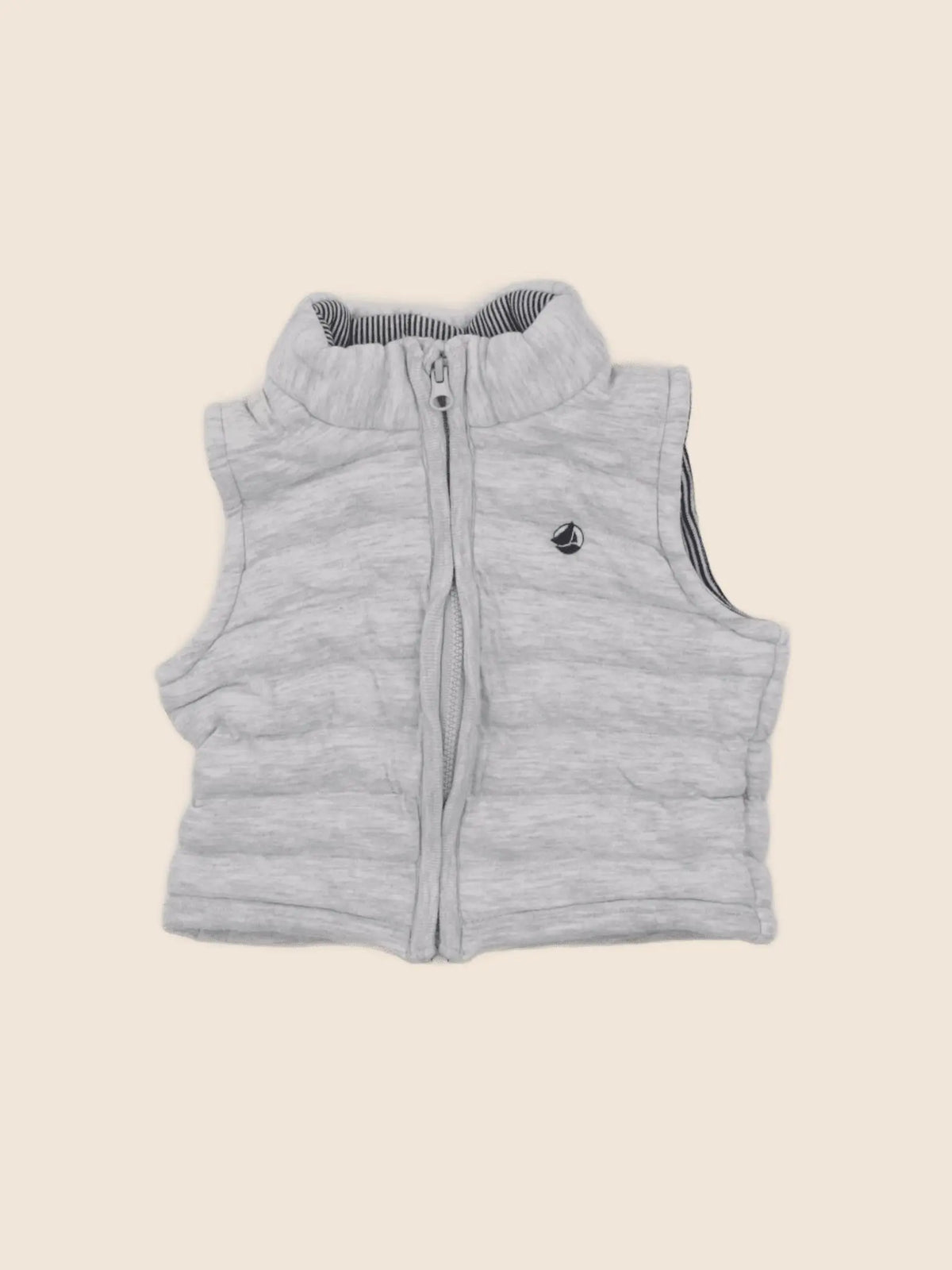 Petit Bateau - doudoune gris - 6 mois