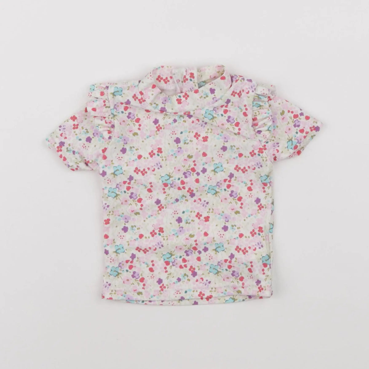 Vertbaudet - tee-shirt de bain multicolore - 6 mois