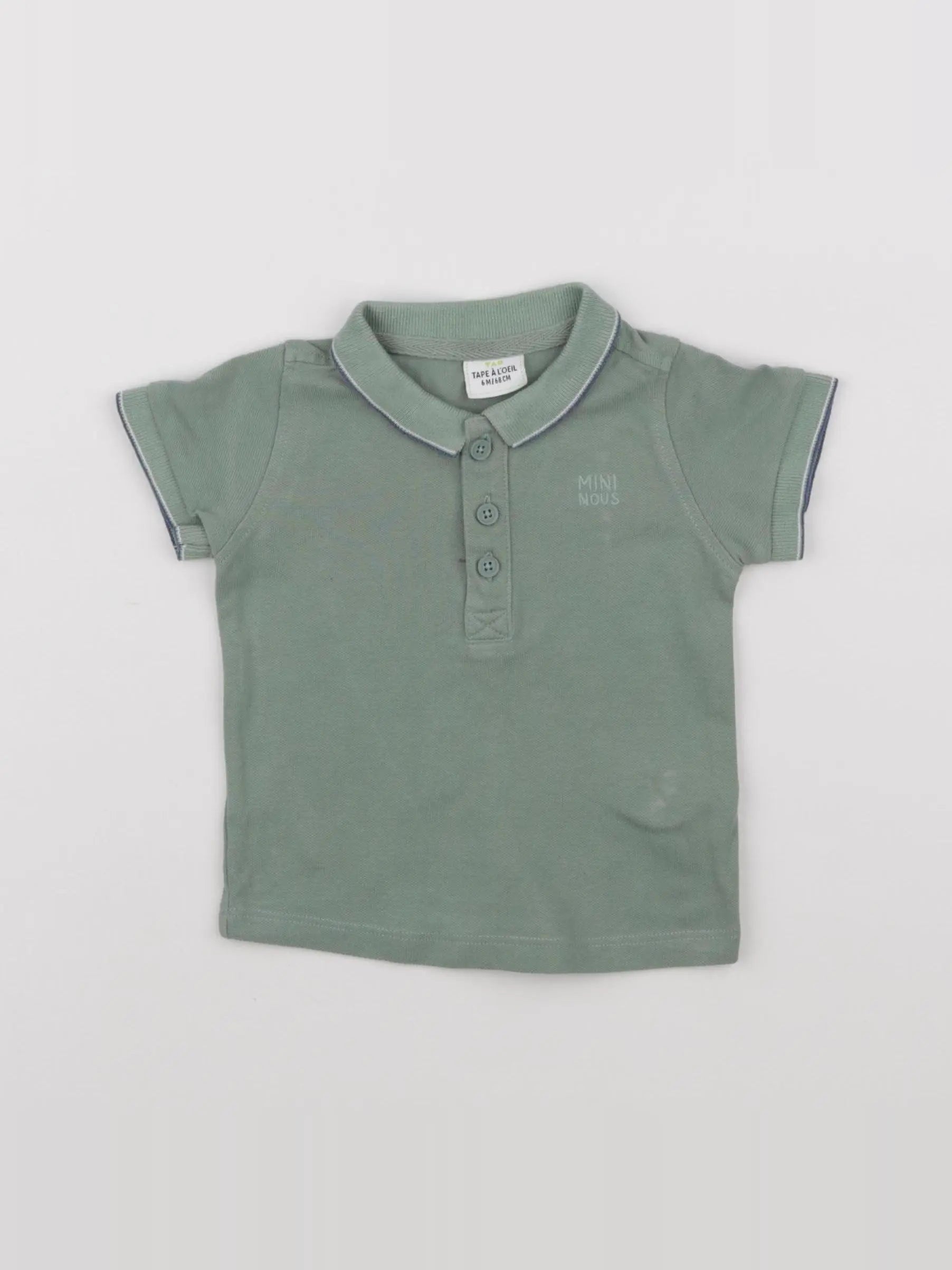 Tape à l'oeil - polo vert - 6 mois