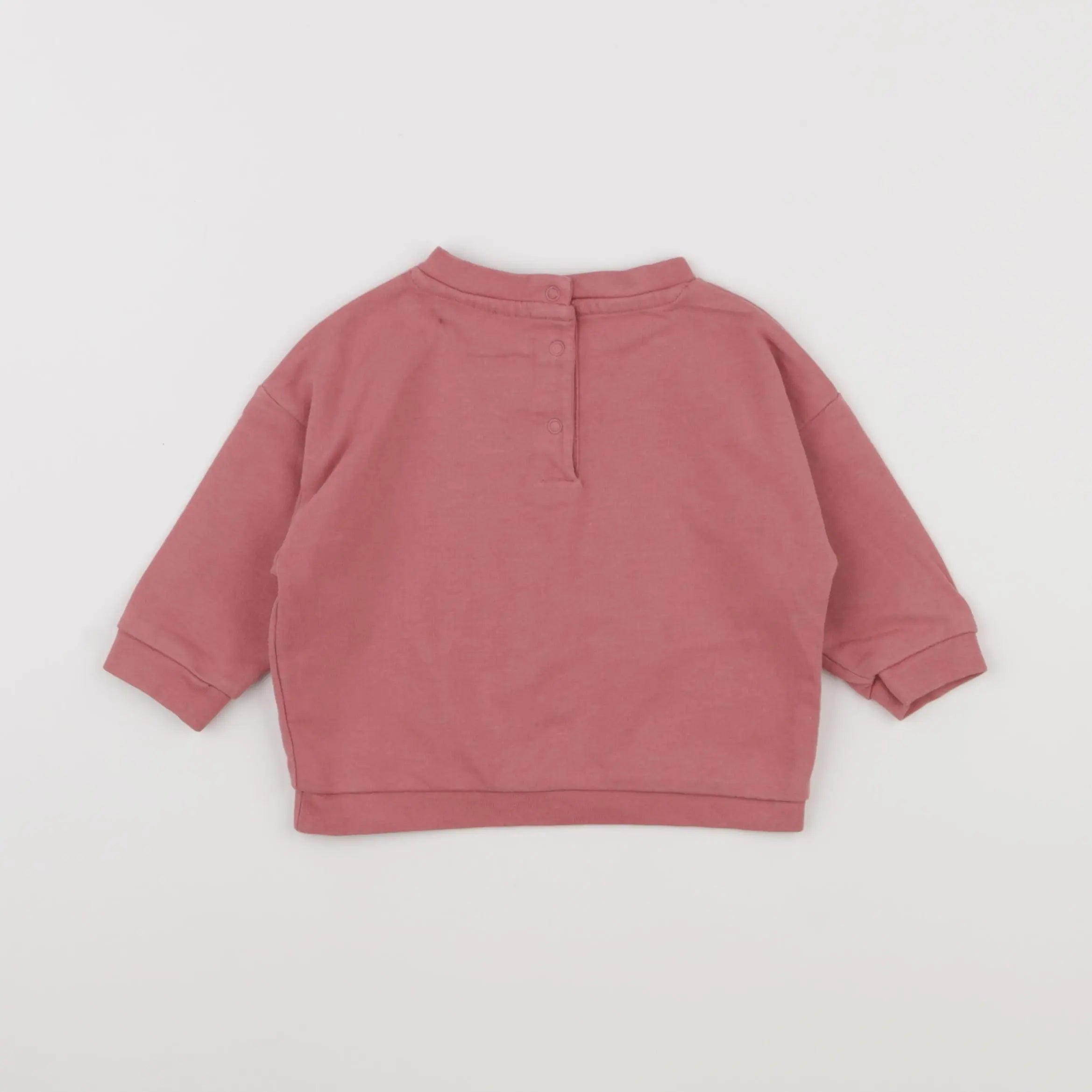 Vertbaudet - sweat rose - 9 mois