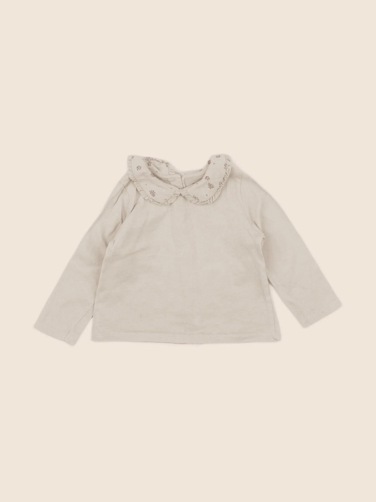 Vertbaudet - tee-shirt beige - 12 mois