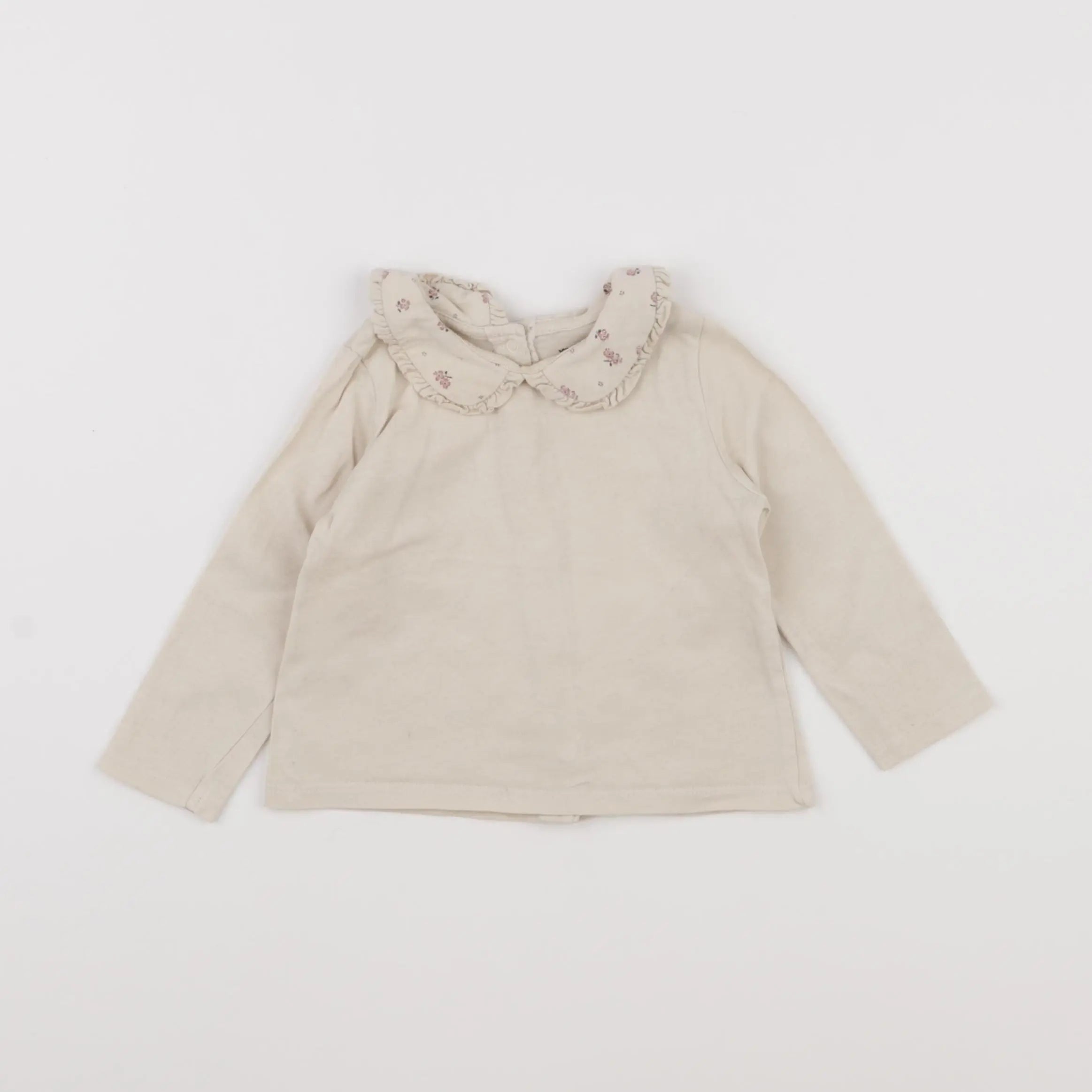 Vertbaudet - tee-shirt beige - 12 mois