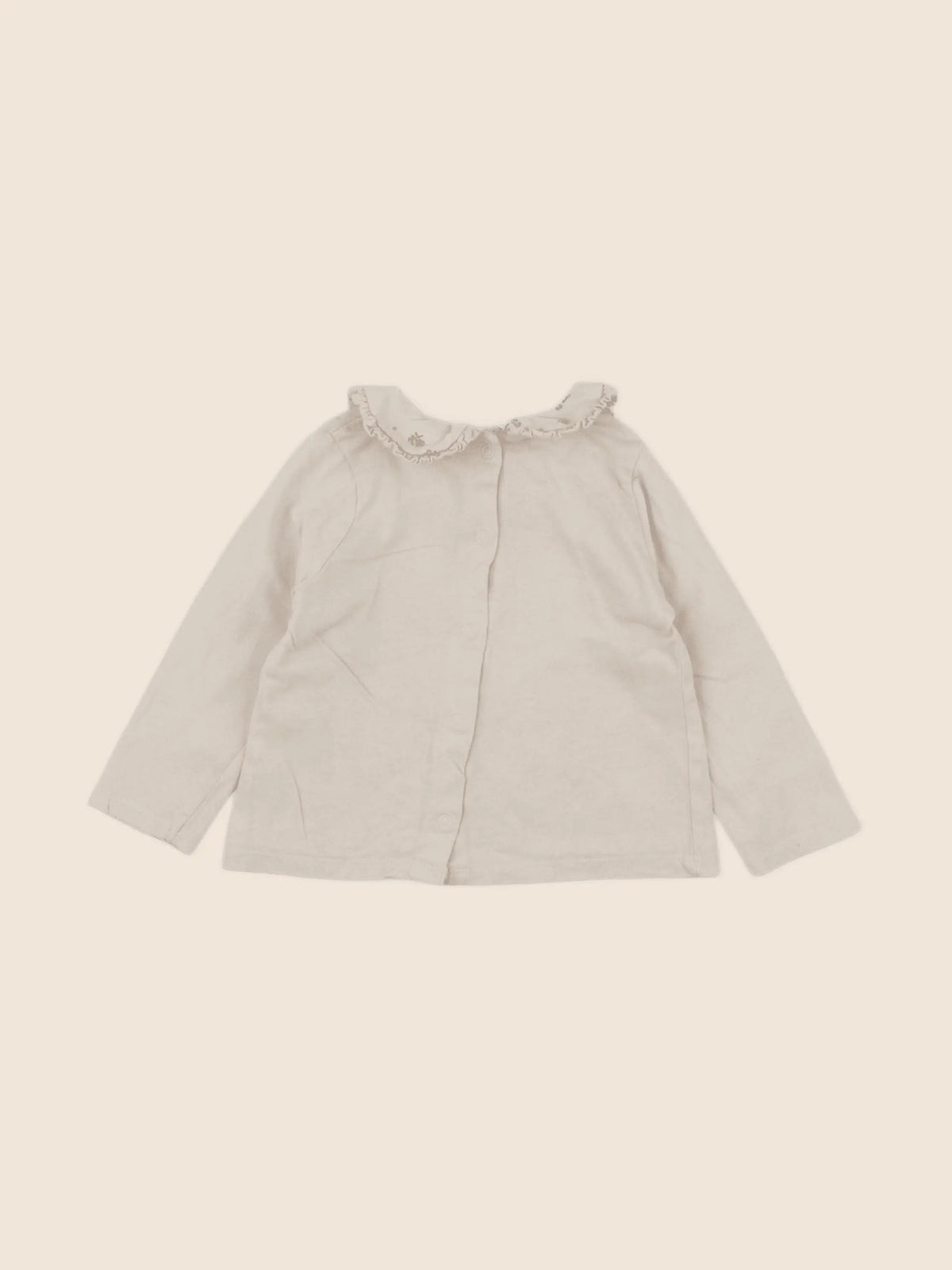 Vertbaudet - tee-shirt beige - 12 mois
