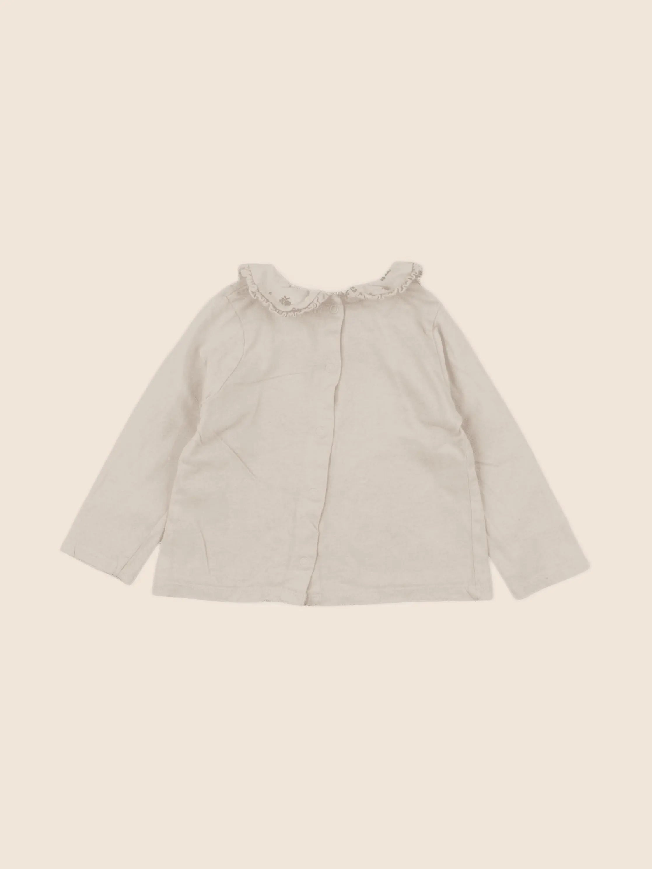 Vertbaudet - tee-shirt beige - 12 mois
