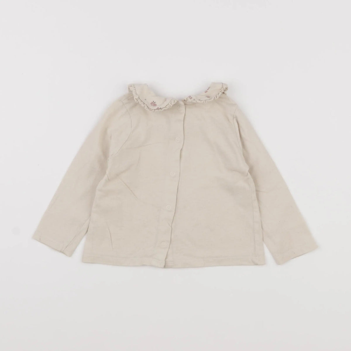 Vertbaudet - tee-shirt beige - 12 mois