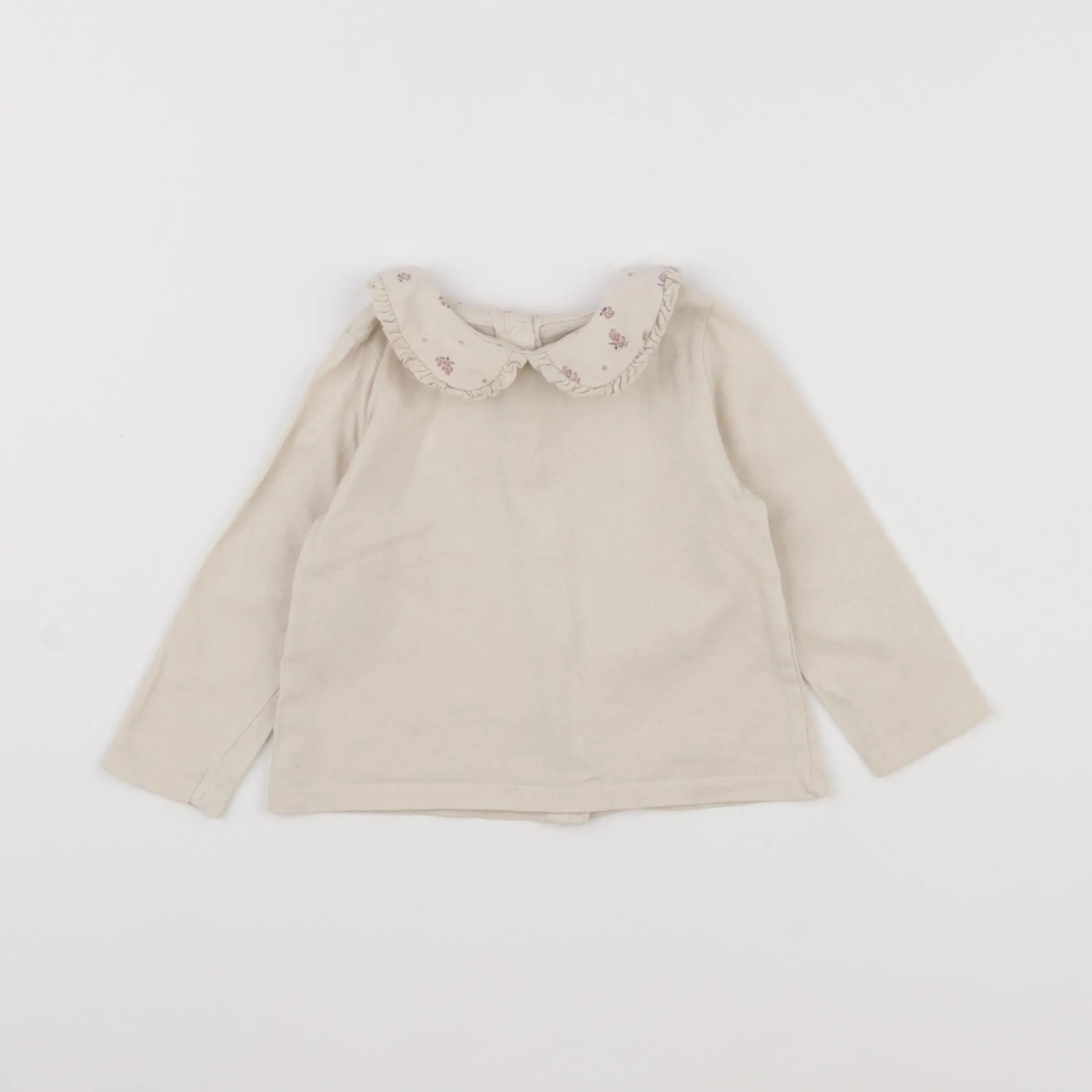 Vertbaudet - tee-shirt beige - 9 mois