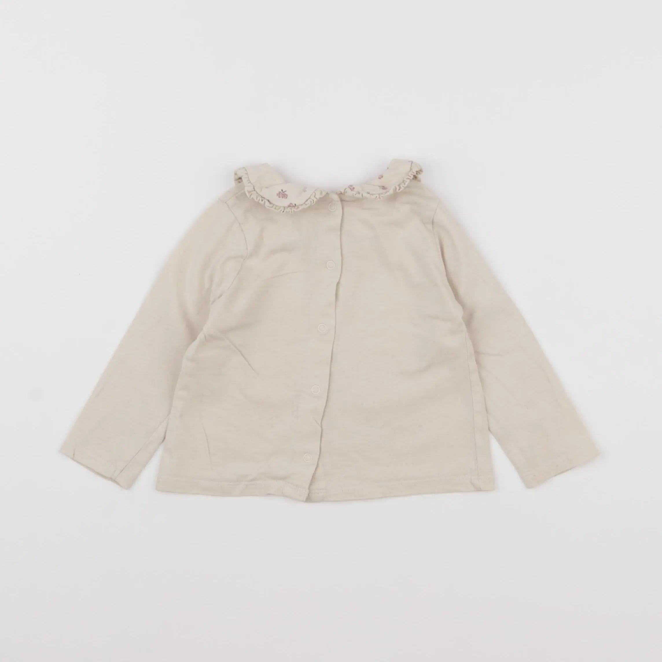 Vertbaudet - tee-shirt beige - 9 mois