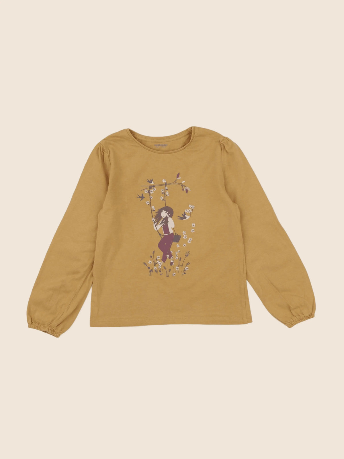 Vertbaudet - tee-shirt marron - 8 ans