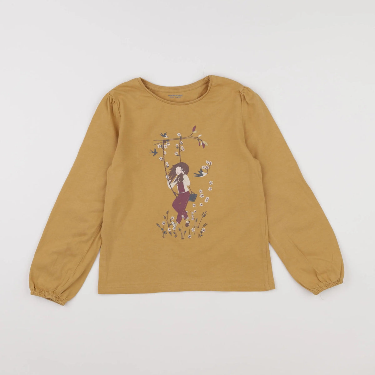 Vertbaudet - tee-shirt marron - 8 ans