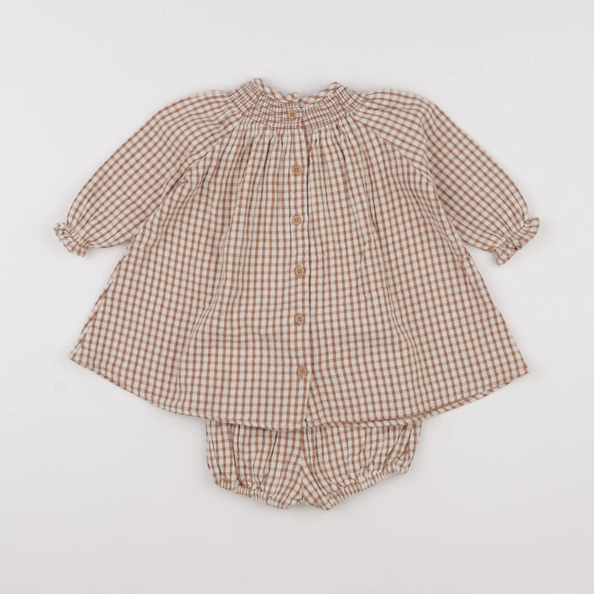 Vertbaudet - robe marron - 9 mois