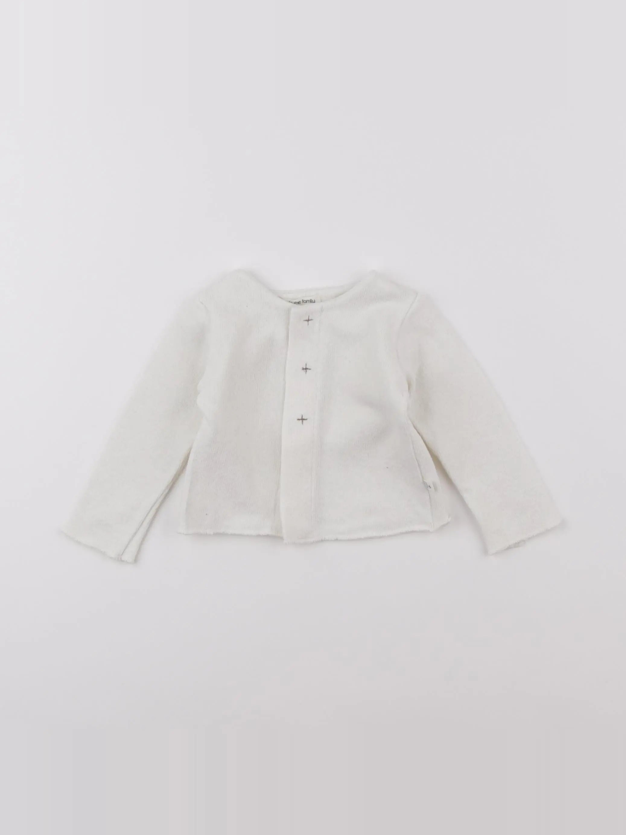 1+ In the family - gilet blanc - 3 mois