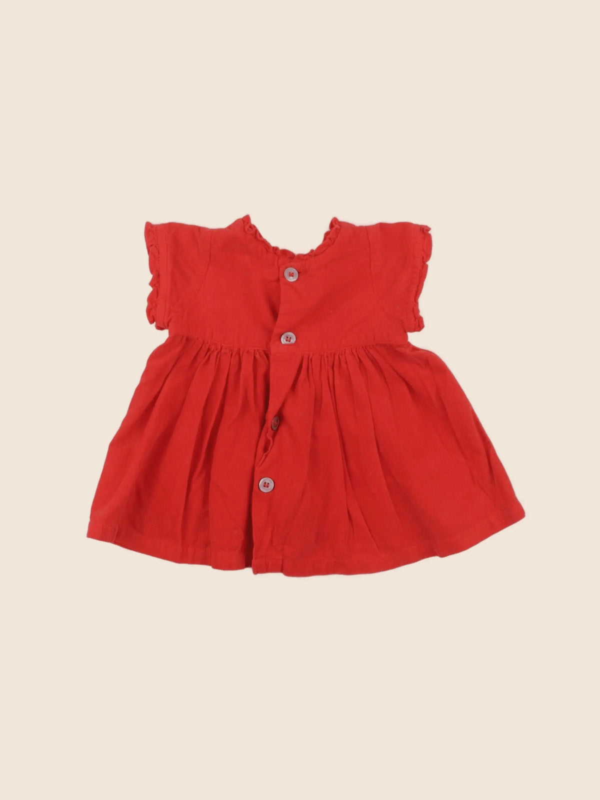 Bonton - robe rouge - 6 mois