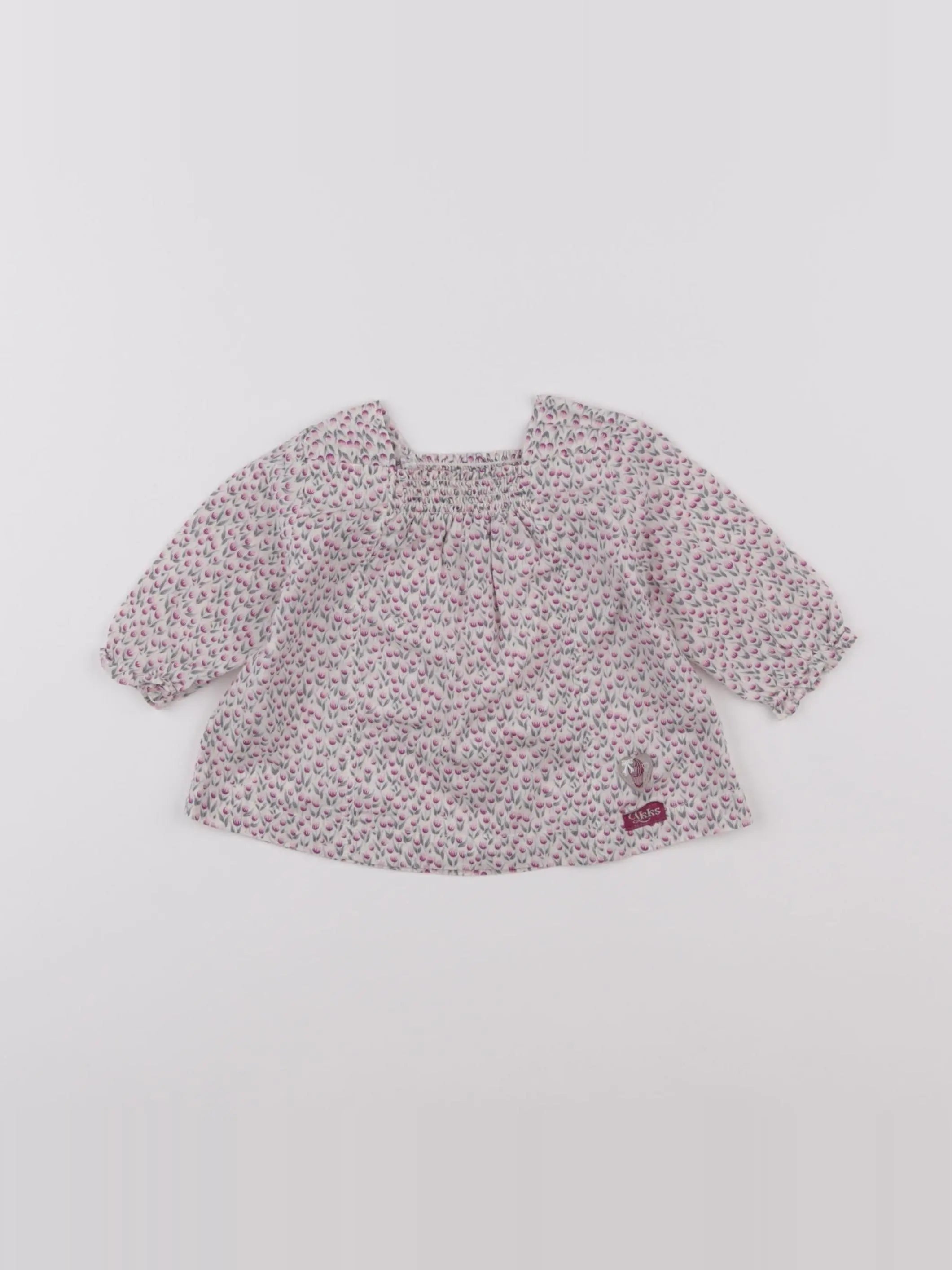 IKKS - robe blanc, rose - 3 mois