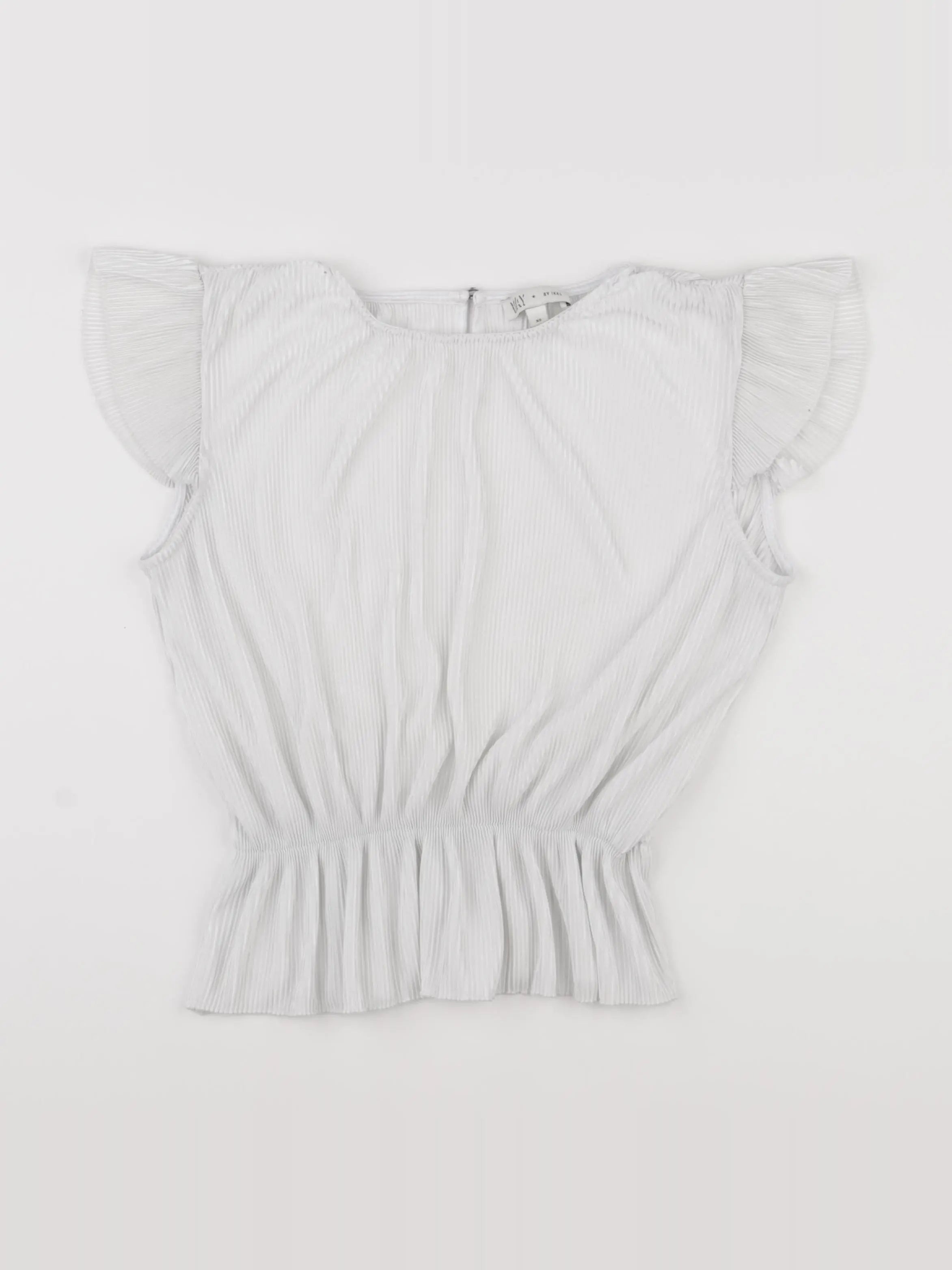 IKKS - blouse blanc, argent - 12 ans