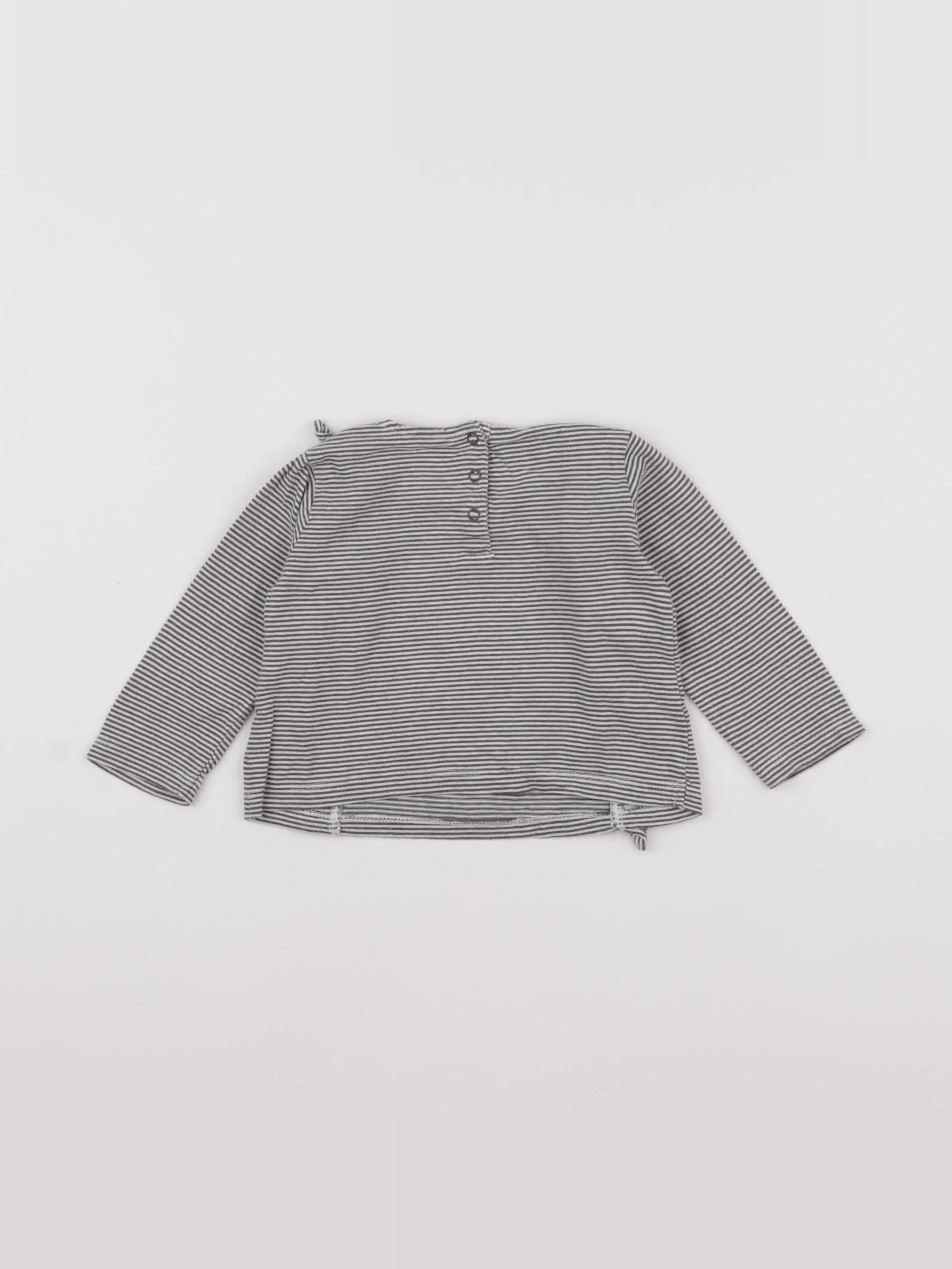 Boutchou - tee-shirt blanc, bleu - 6 mois