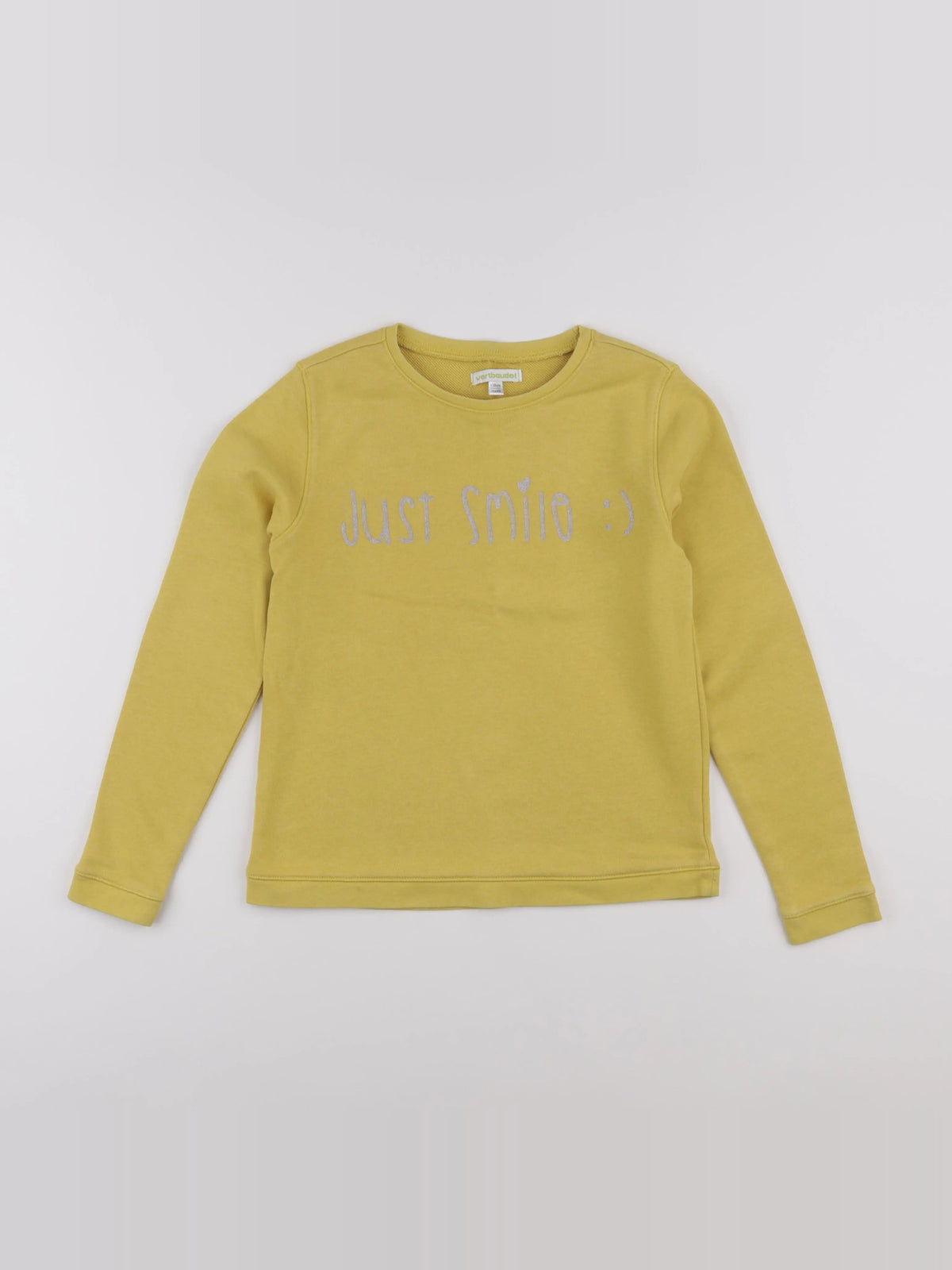 Vertbaudet - sweat jaune - 10 ans