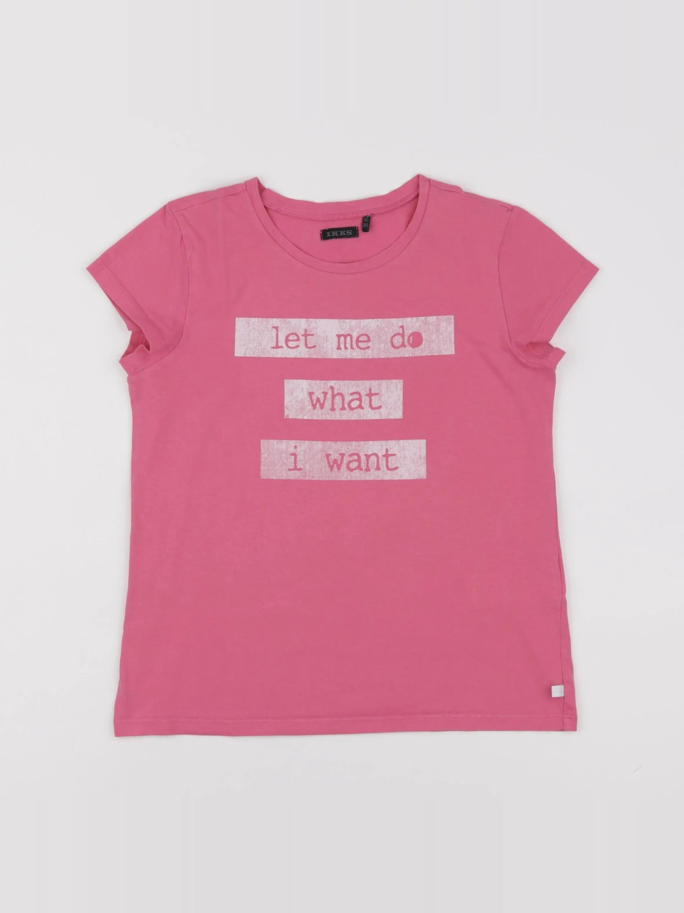 IKKS - tee-shirt rose - 10 ans