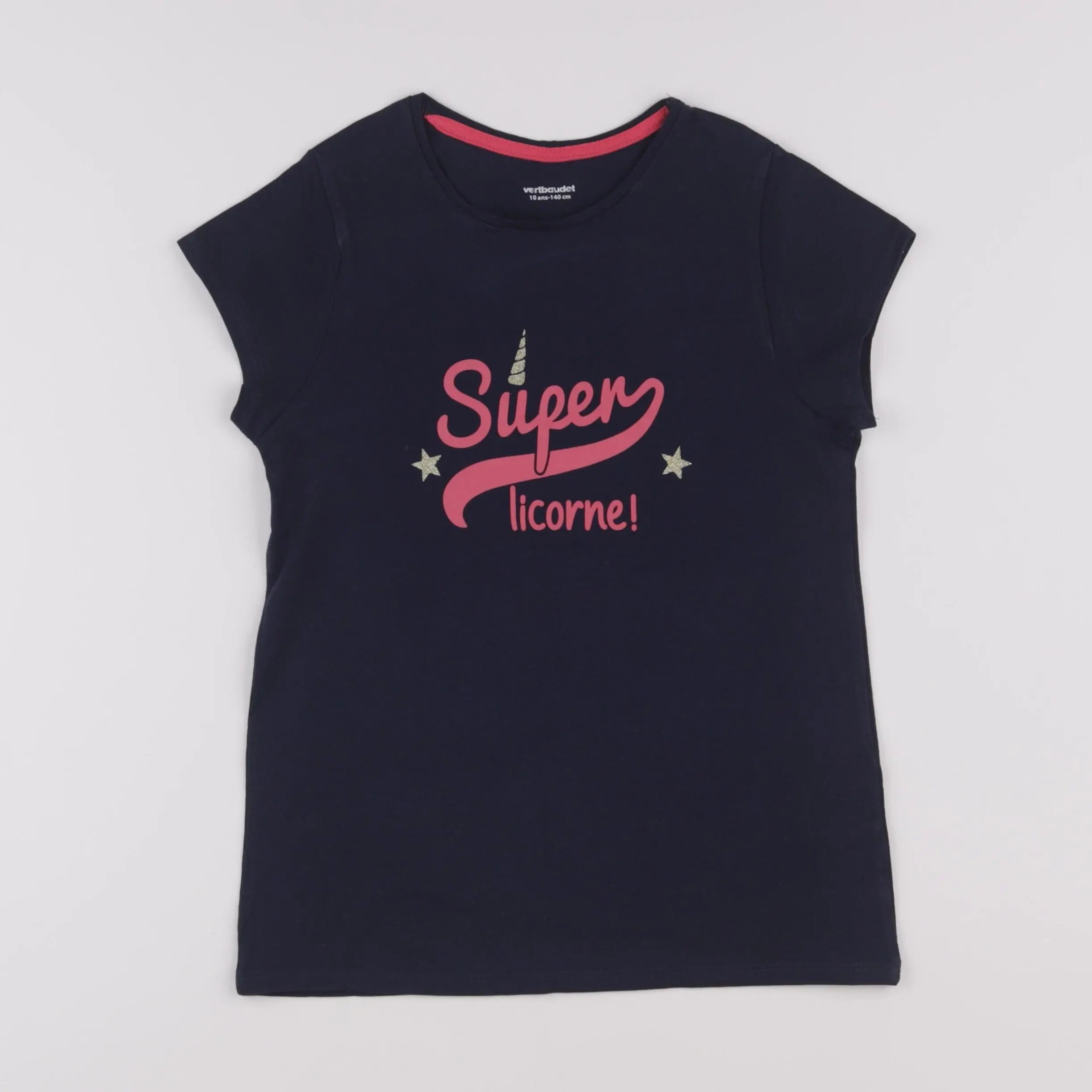 Vertbaudet - tee-shirt bleu, rouge - 10 ans