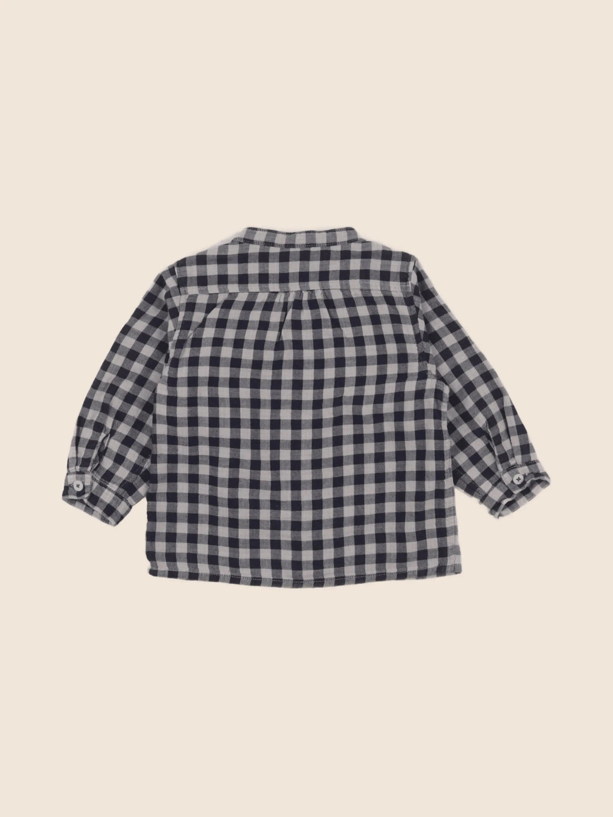 Petit Bateau - chemise bleu - 12 mois