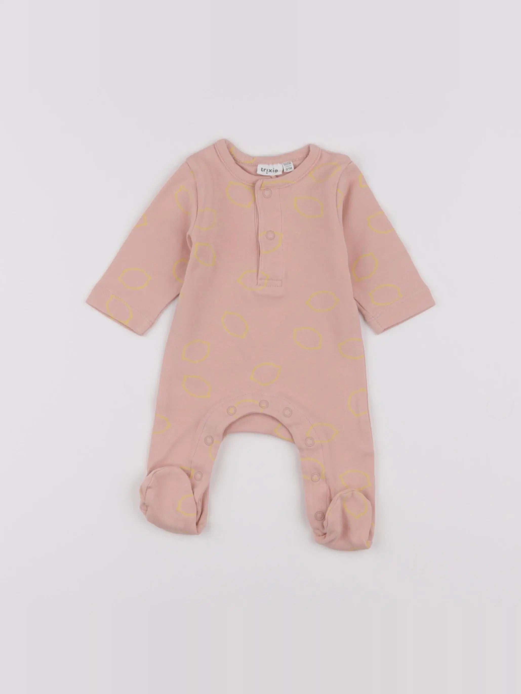 Trixie - pyjama coton rose - 0/1 mois