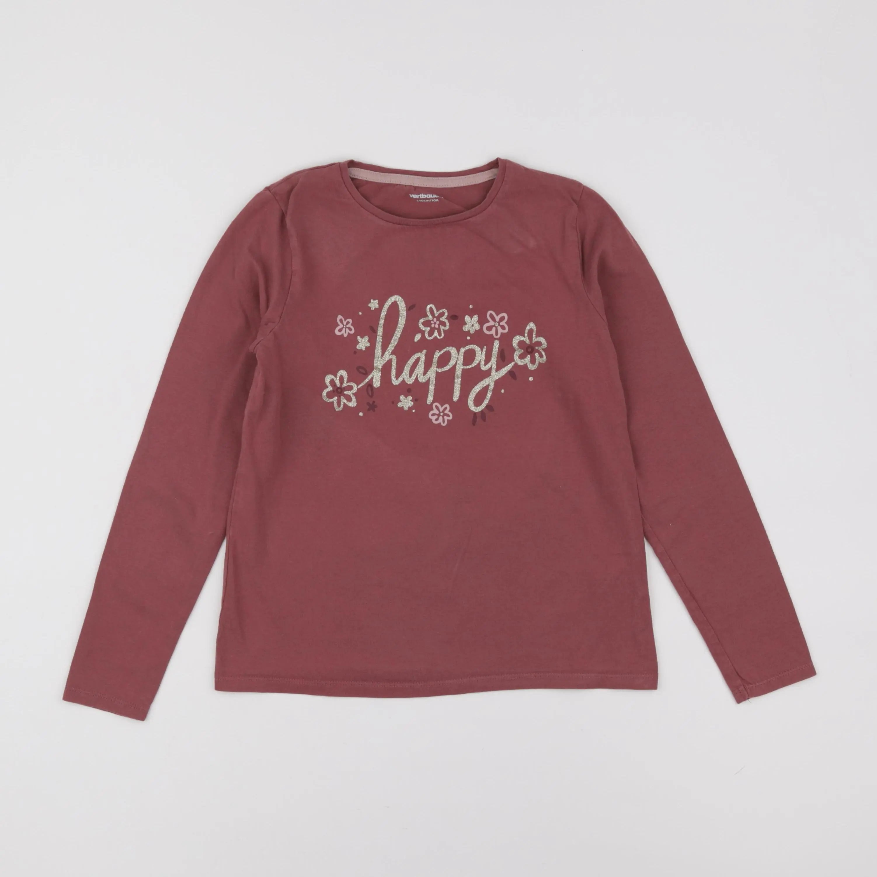 Vertbaudet - tee-shirt rose - 10 ans