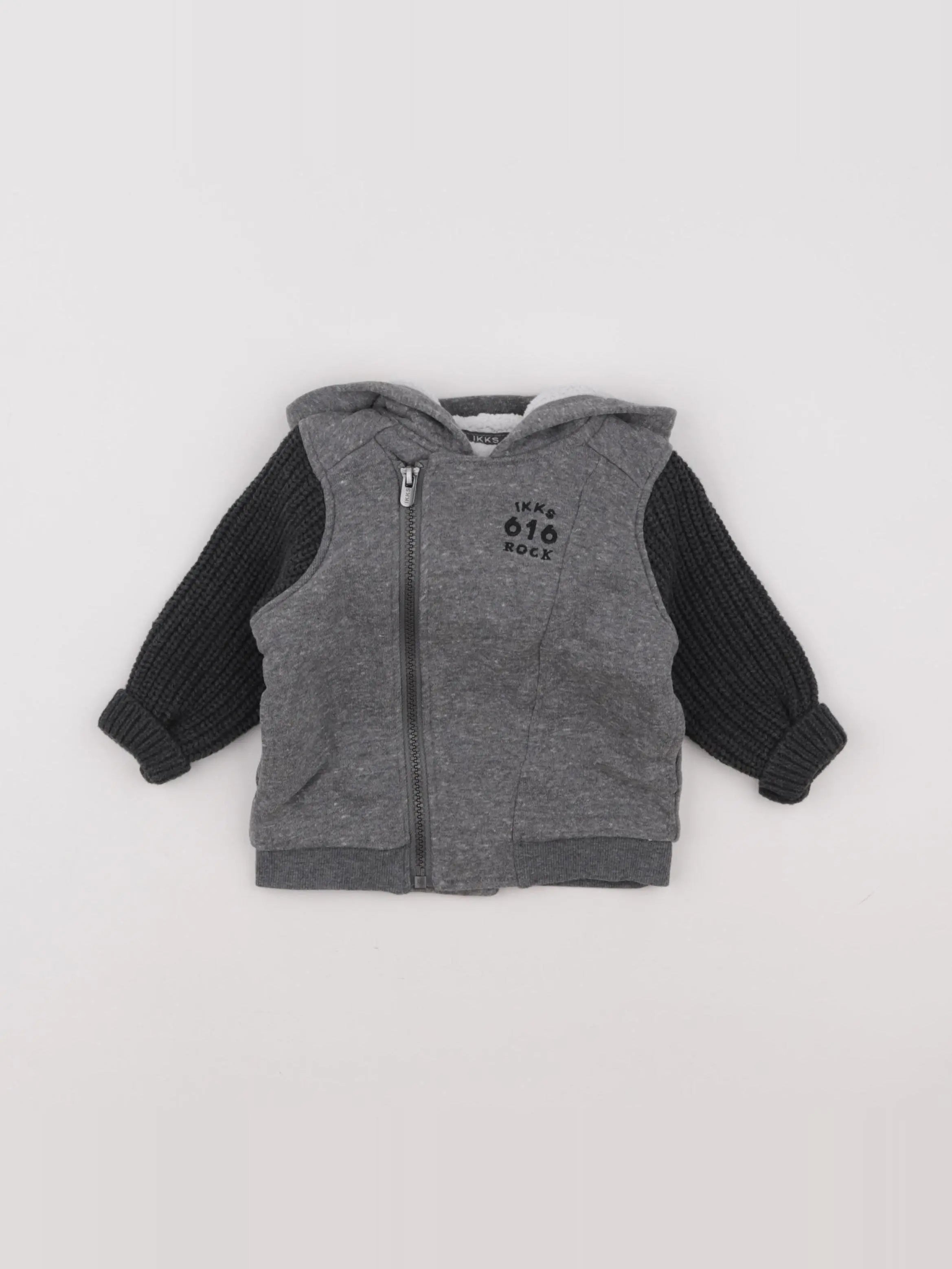 IKKS - sweat gris - 12 mois