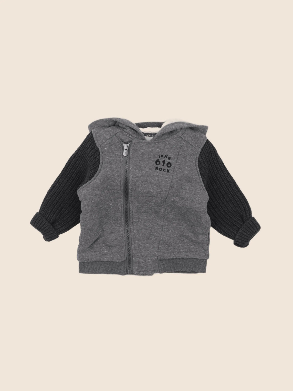 IKKS - sweat gris - 12 mois