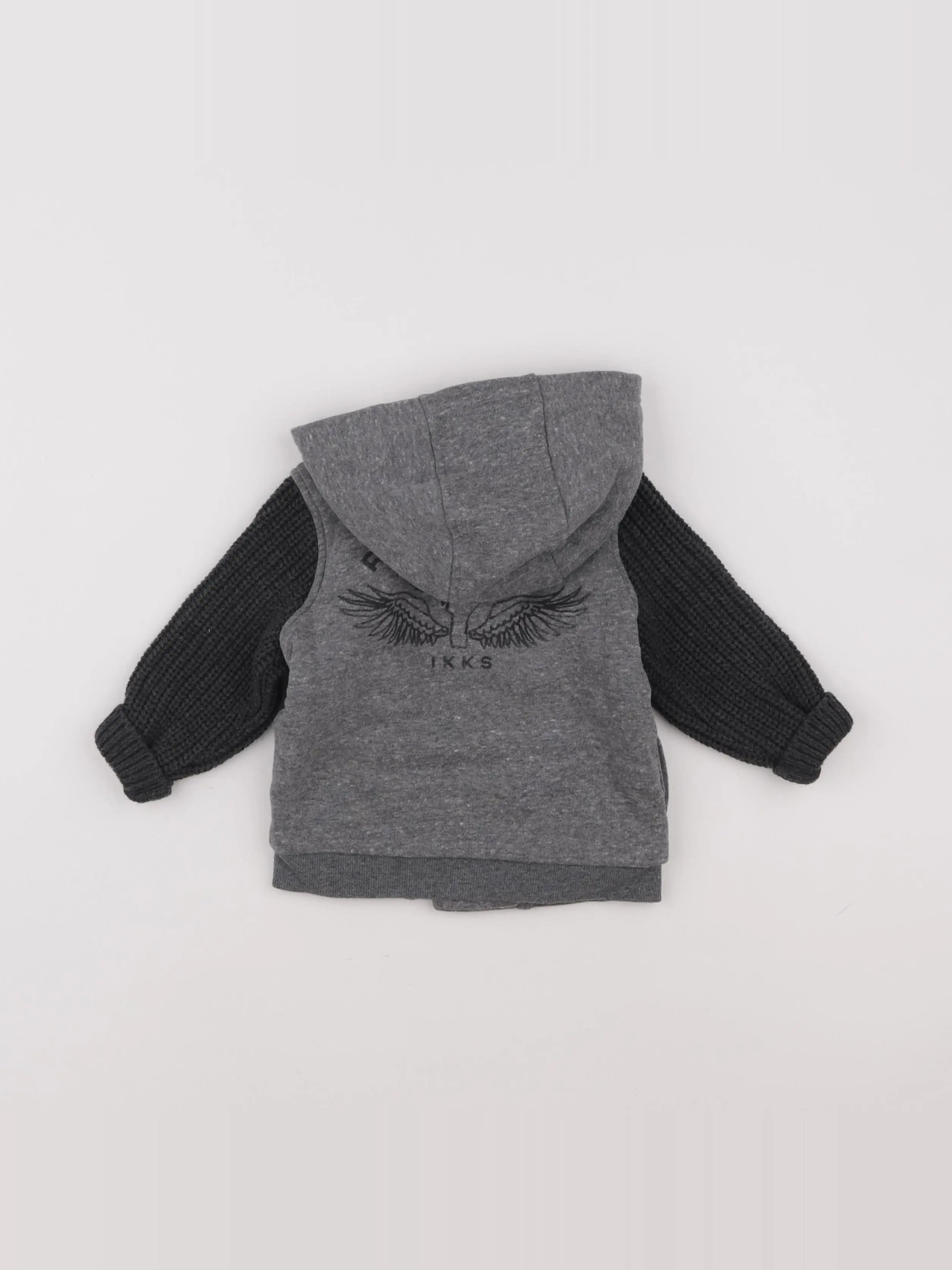 IKKS - sweat gris - 12 mois