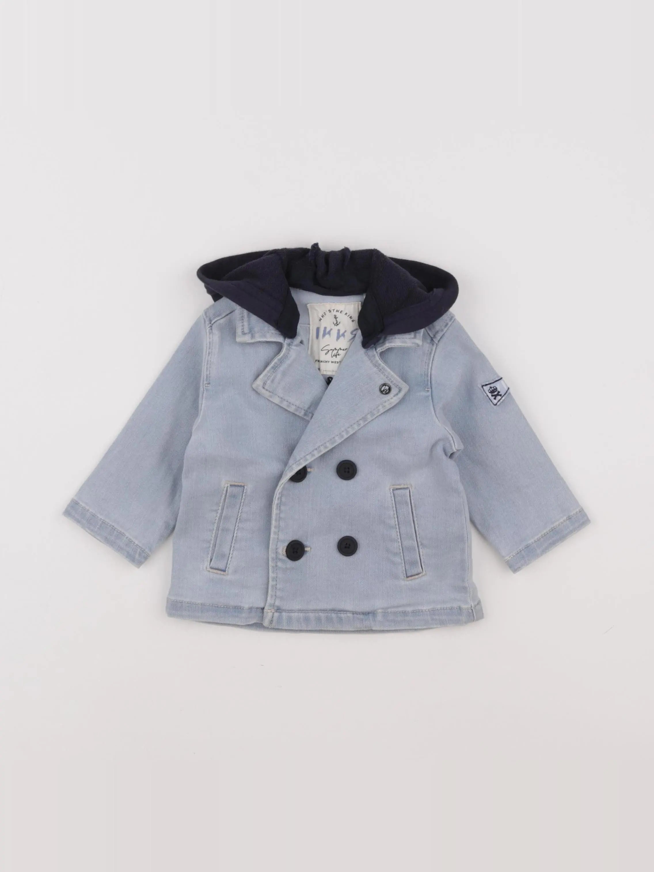 IKKS - veste bleu - 6 mois