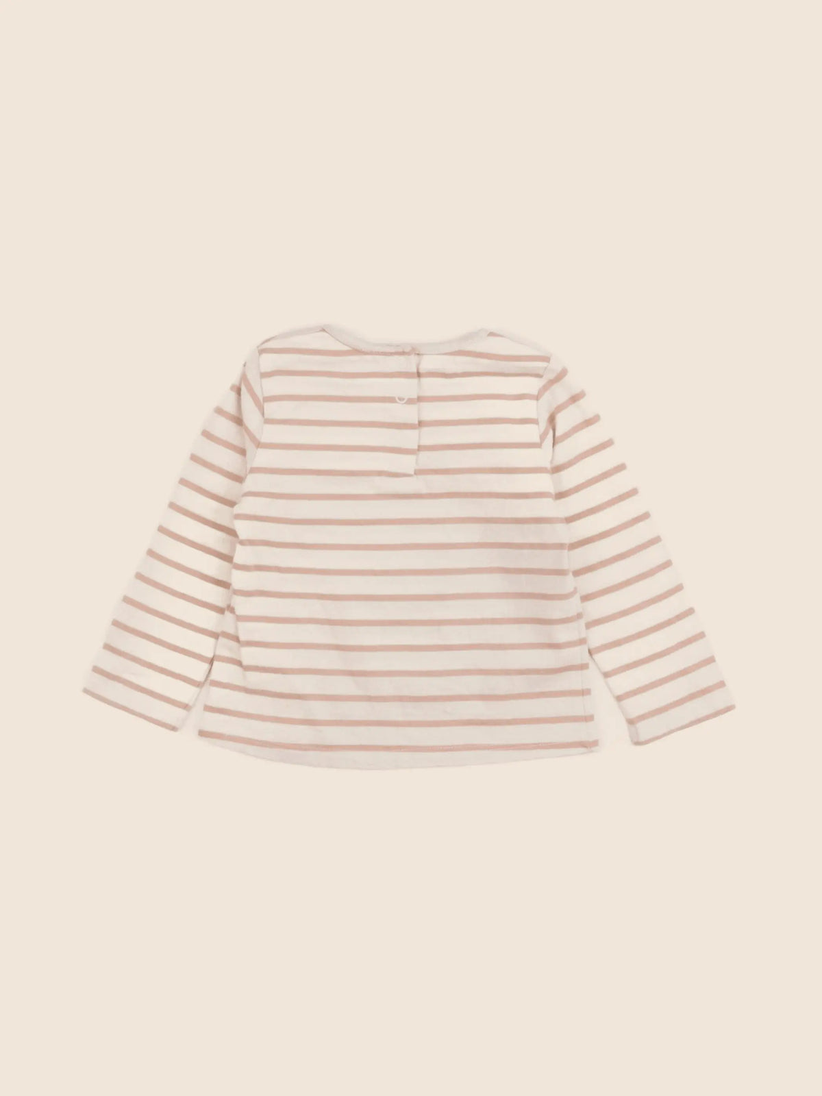 Vertbaudet - tee-shirt beige, rose - 12 mois