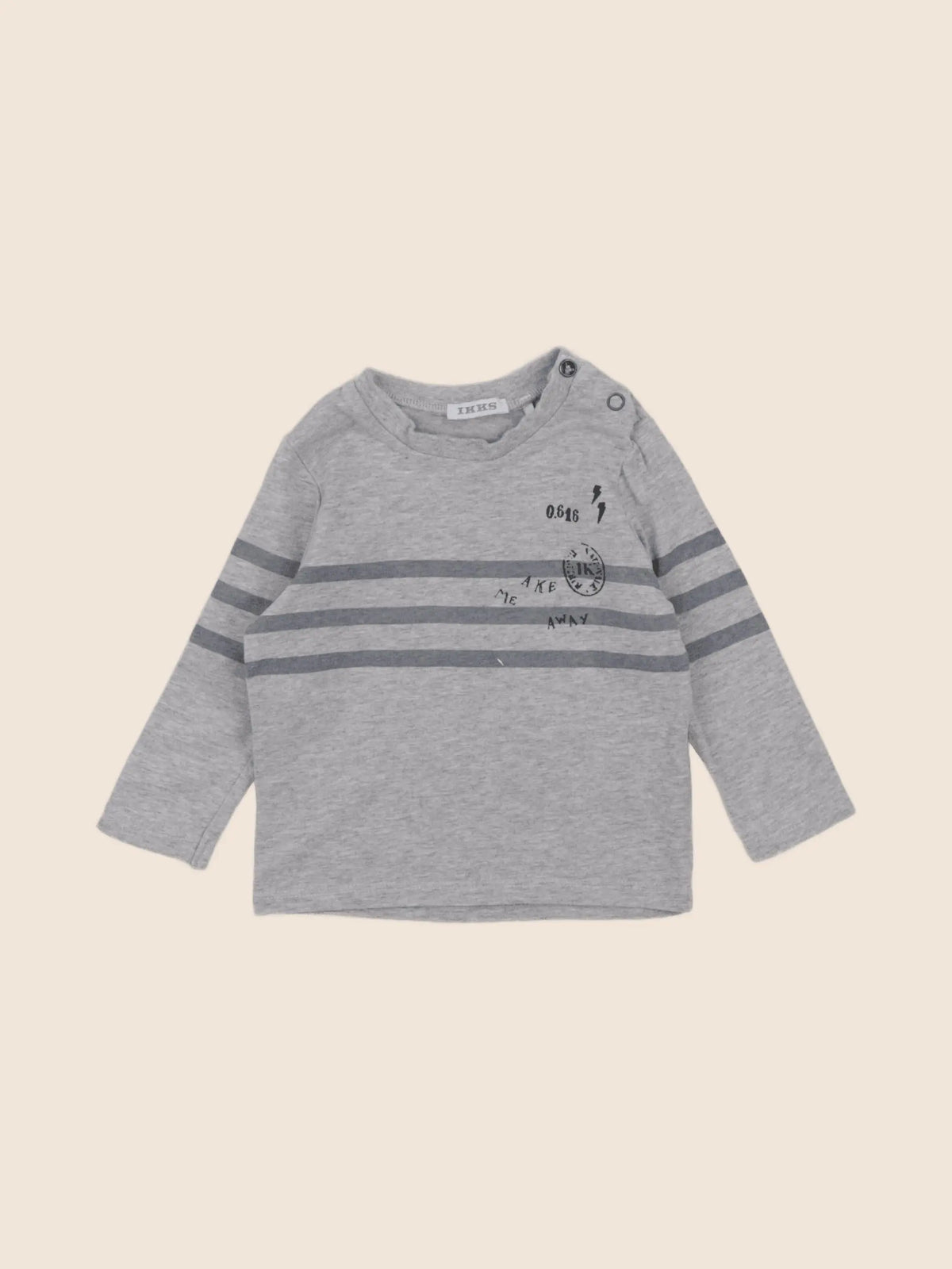 IKKS - tee-shirt gris - 6 mois