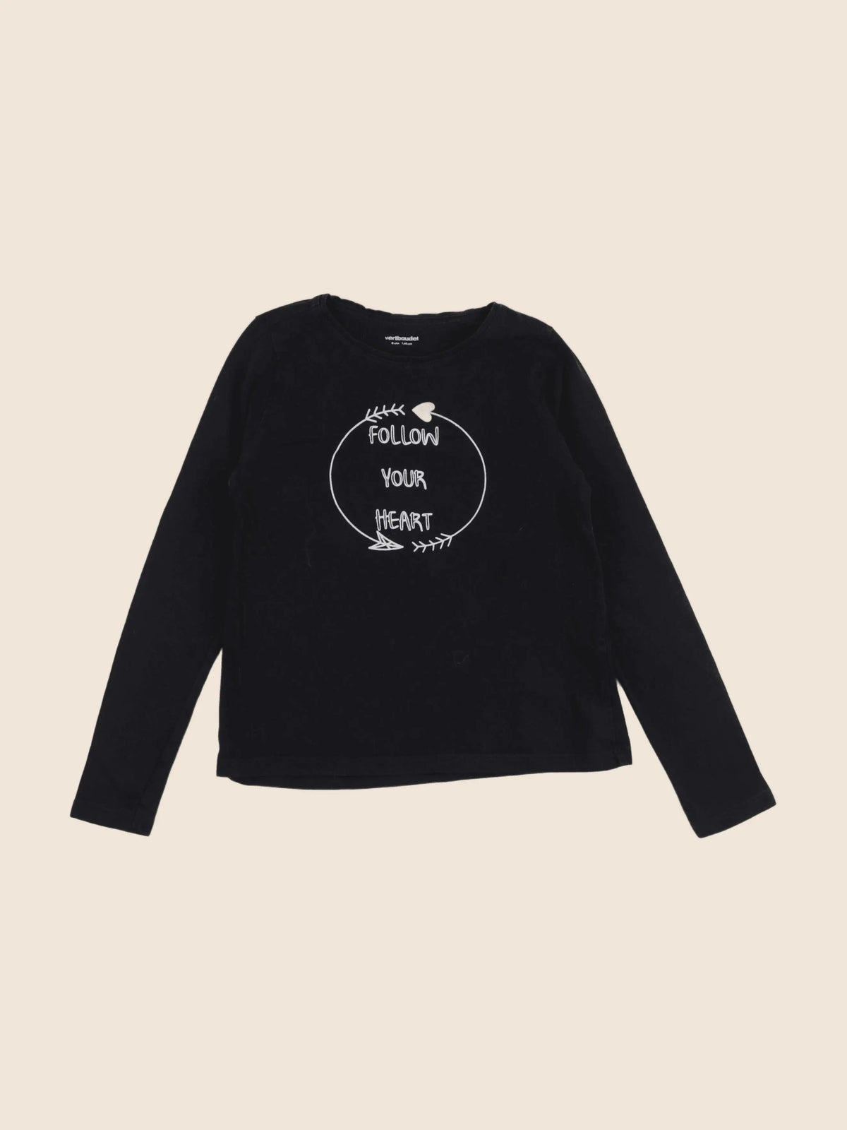 Vertbaudet - tee-shirt noir - 8 ans