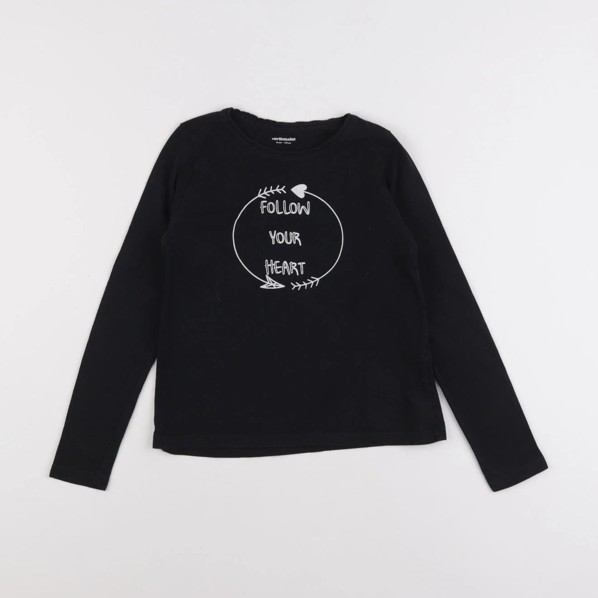 Vertbaudet - tee-shirt noir - 8 ans