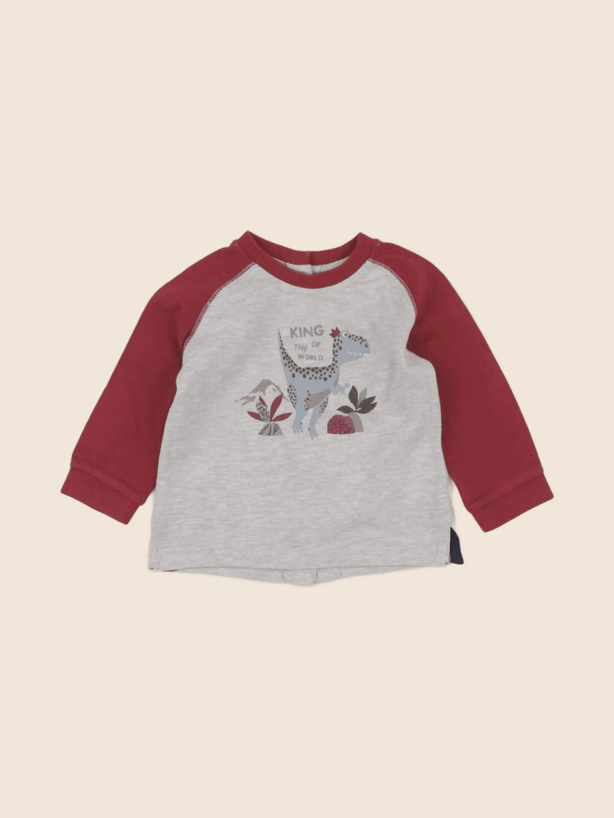 Vertbaudet - tee-shirt gris, rouge - 9 mois