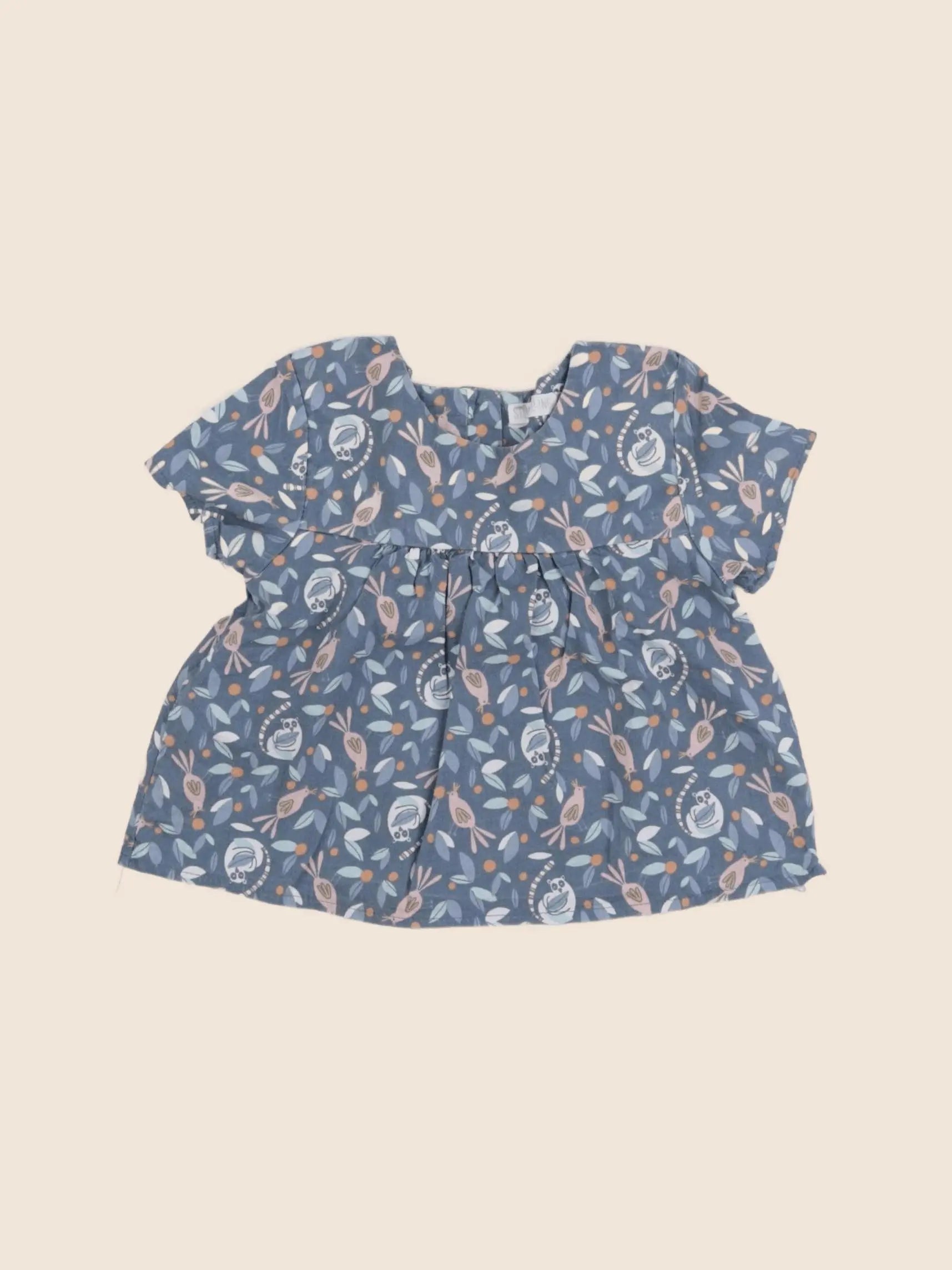 Storytelling - blouse bleu - 6 mois